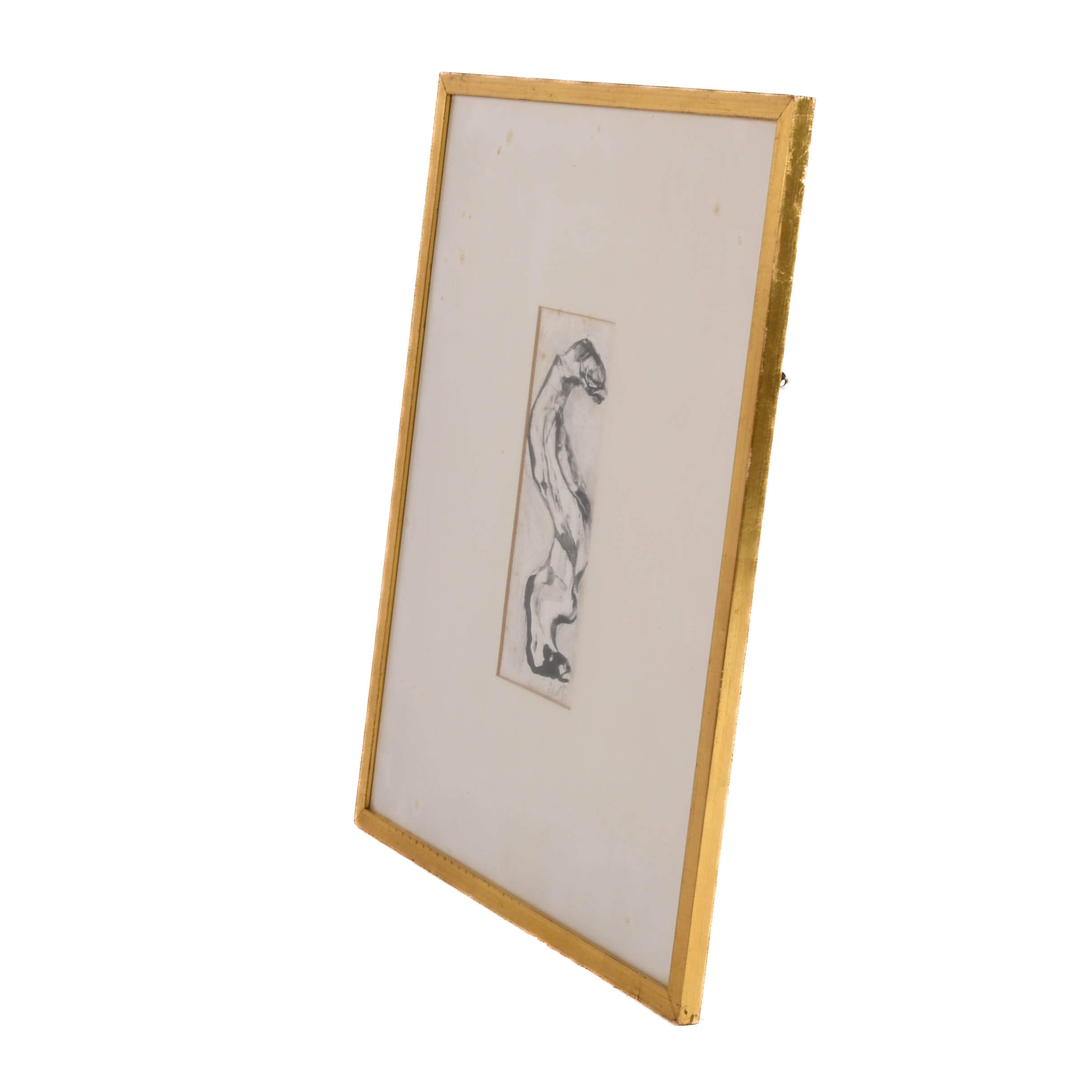 Framed Signed J. Akston "Untitled, 1967" Acrylic on Paper Painting-5