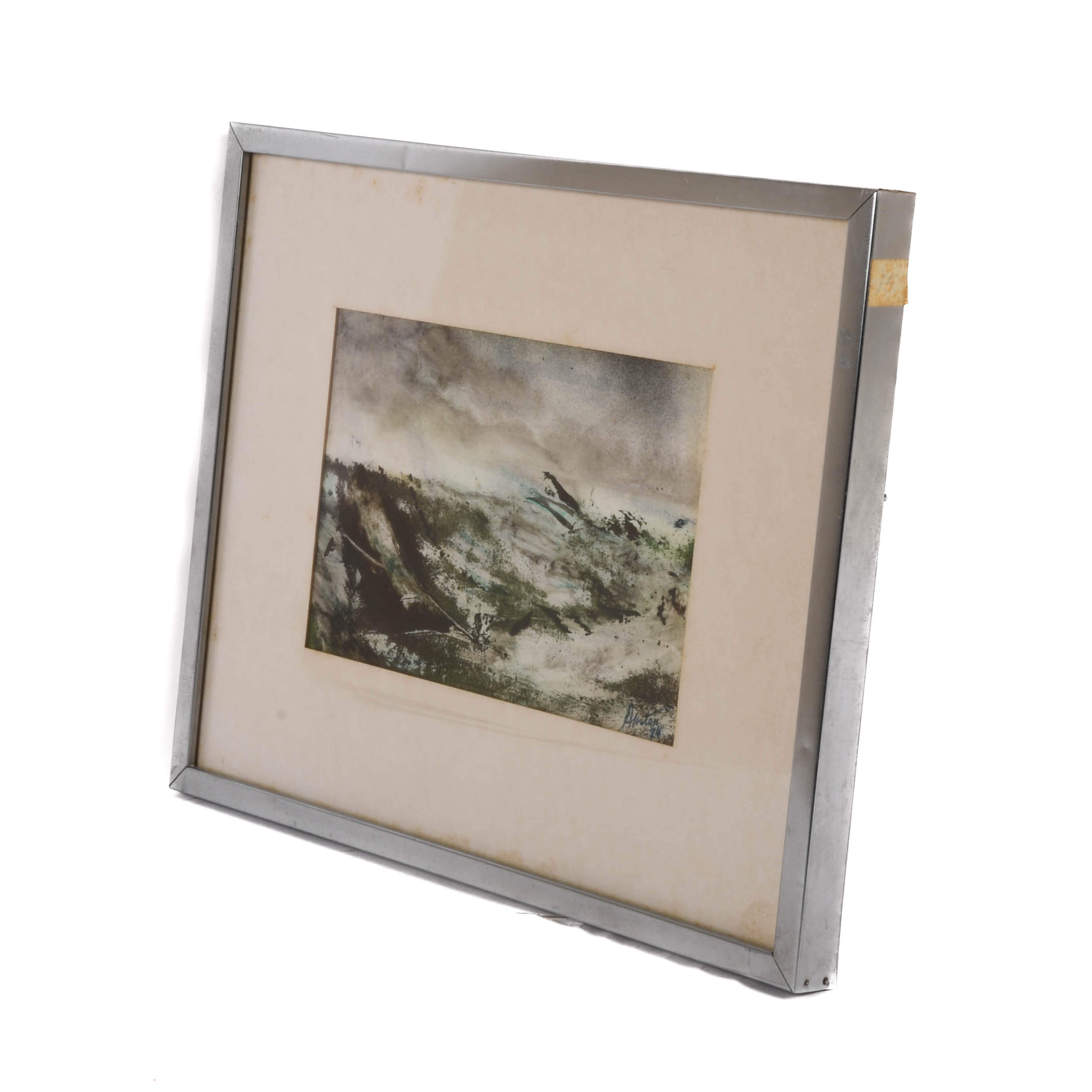 Framed Signed J. Akston "Wreckage on the High Sea, 1974" Acrylic & Oil-5