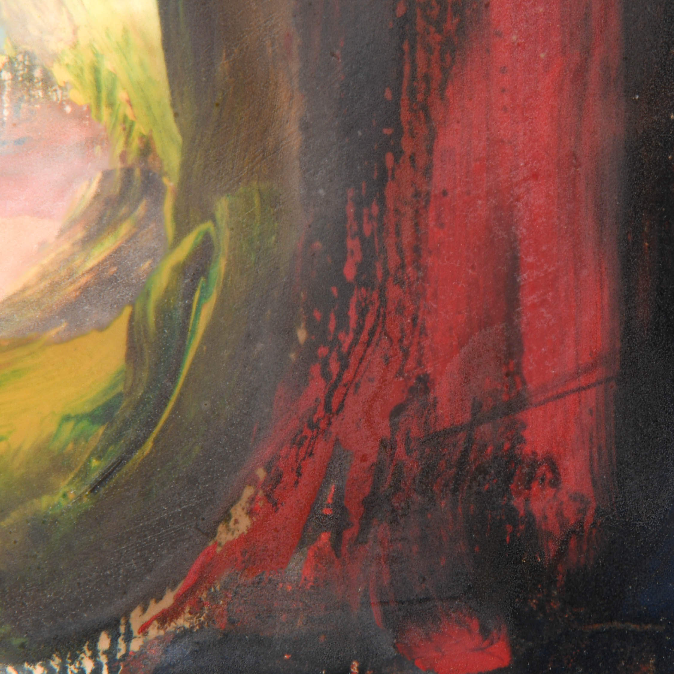 Framed Signed J. Akston "Emerging Face, 1960" Mixed Media on Paper-10