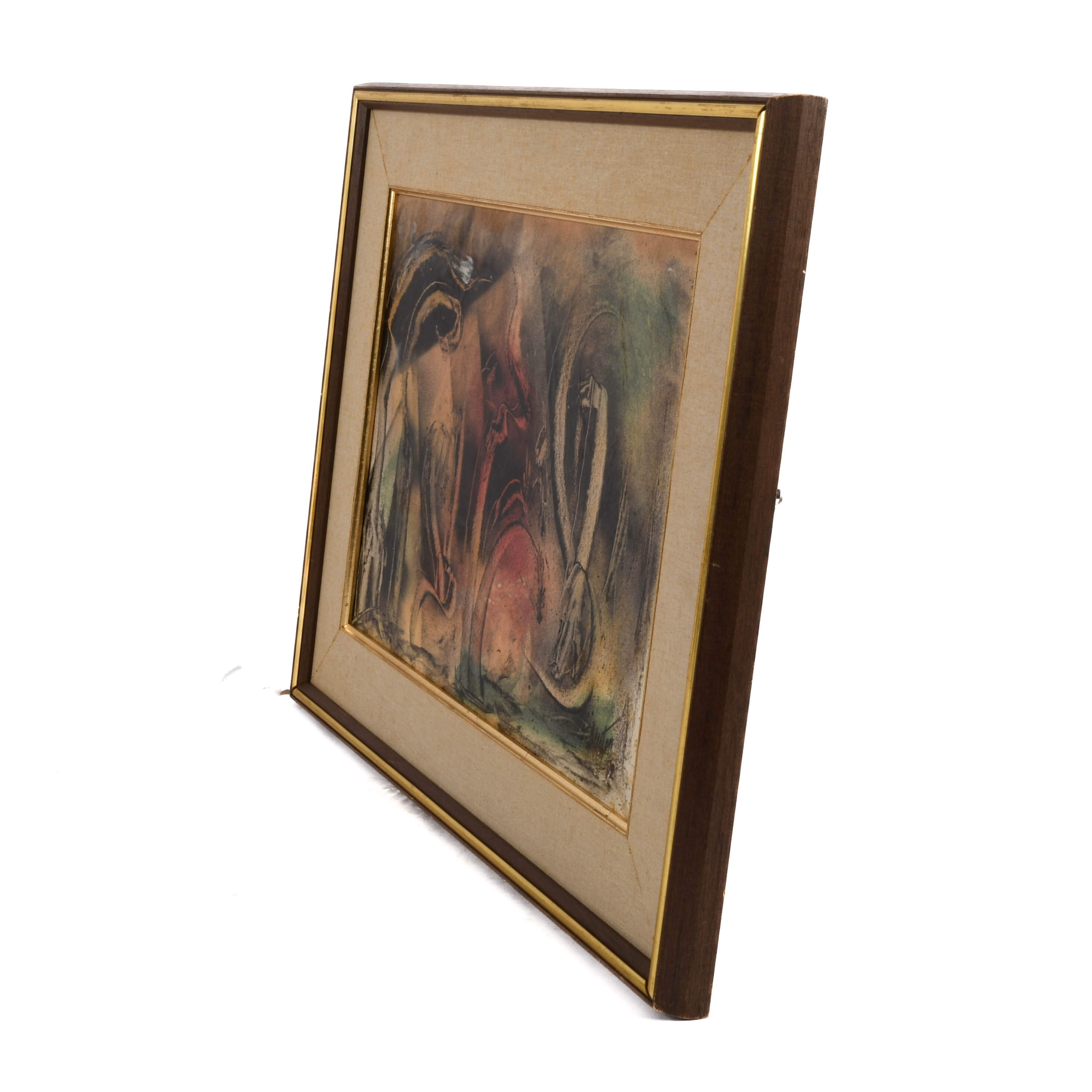 Framed Signed J. Akston "Primordial Chaos" Mixed Media on Board-5