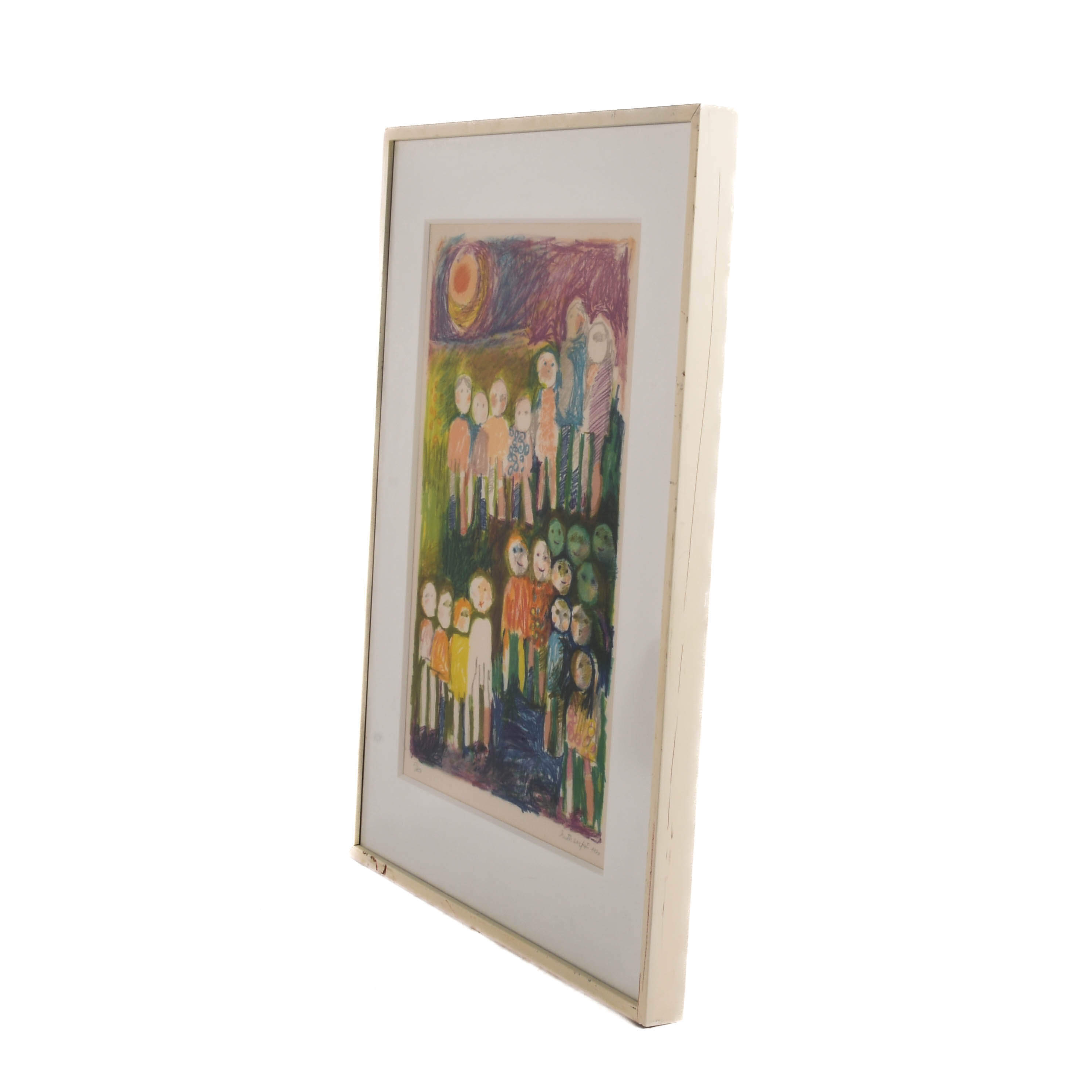 Framed Signed Ruth Zarfati 1970 Limited-Edition Lithograph-5