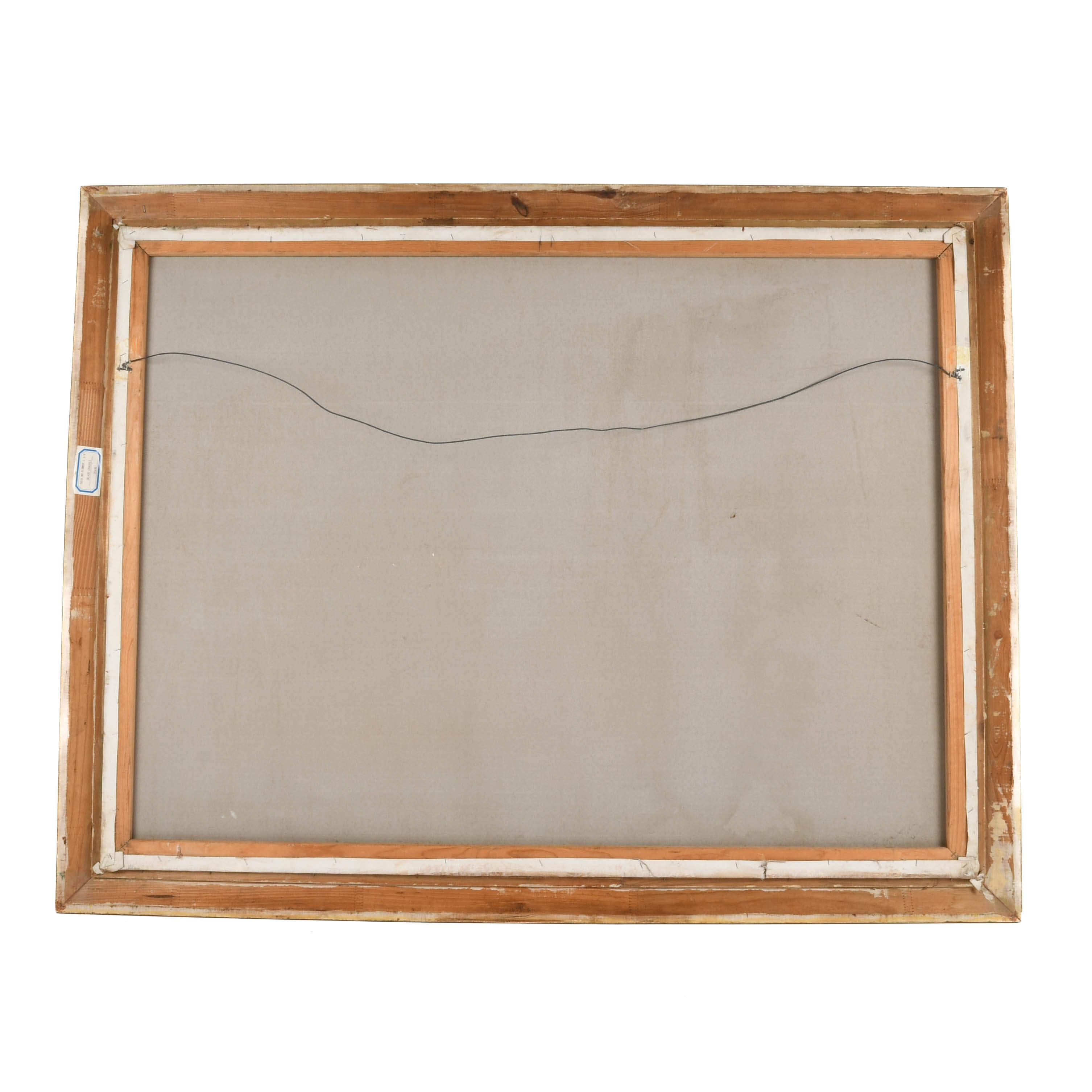 Framed Signed Creation of Adam After Michelangelo Oil on Canvas-5