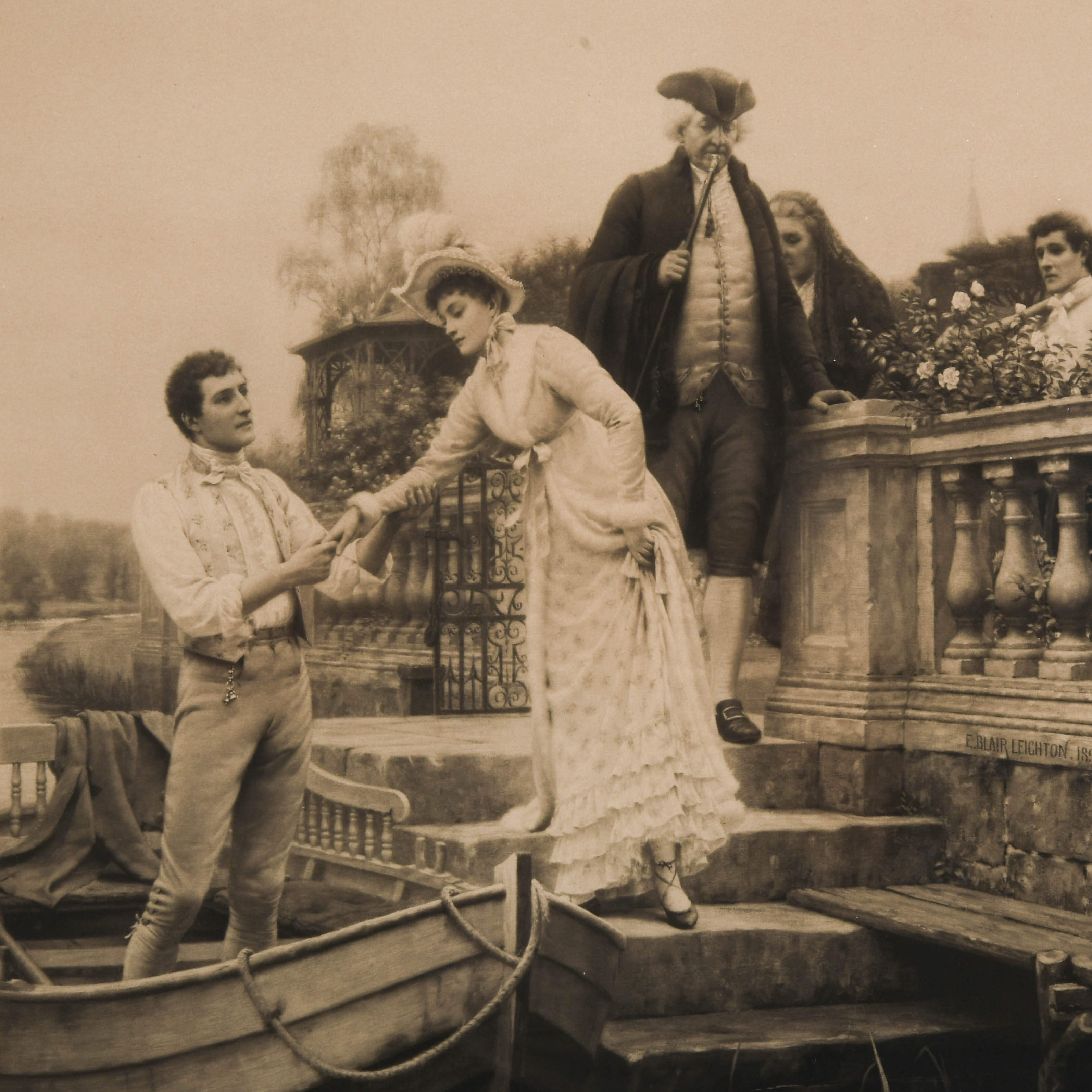 Edmund B. Leighton "Lay Thy Sweet Hand in Mine and Trust in Me" Lithograph-3