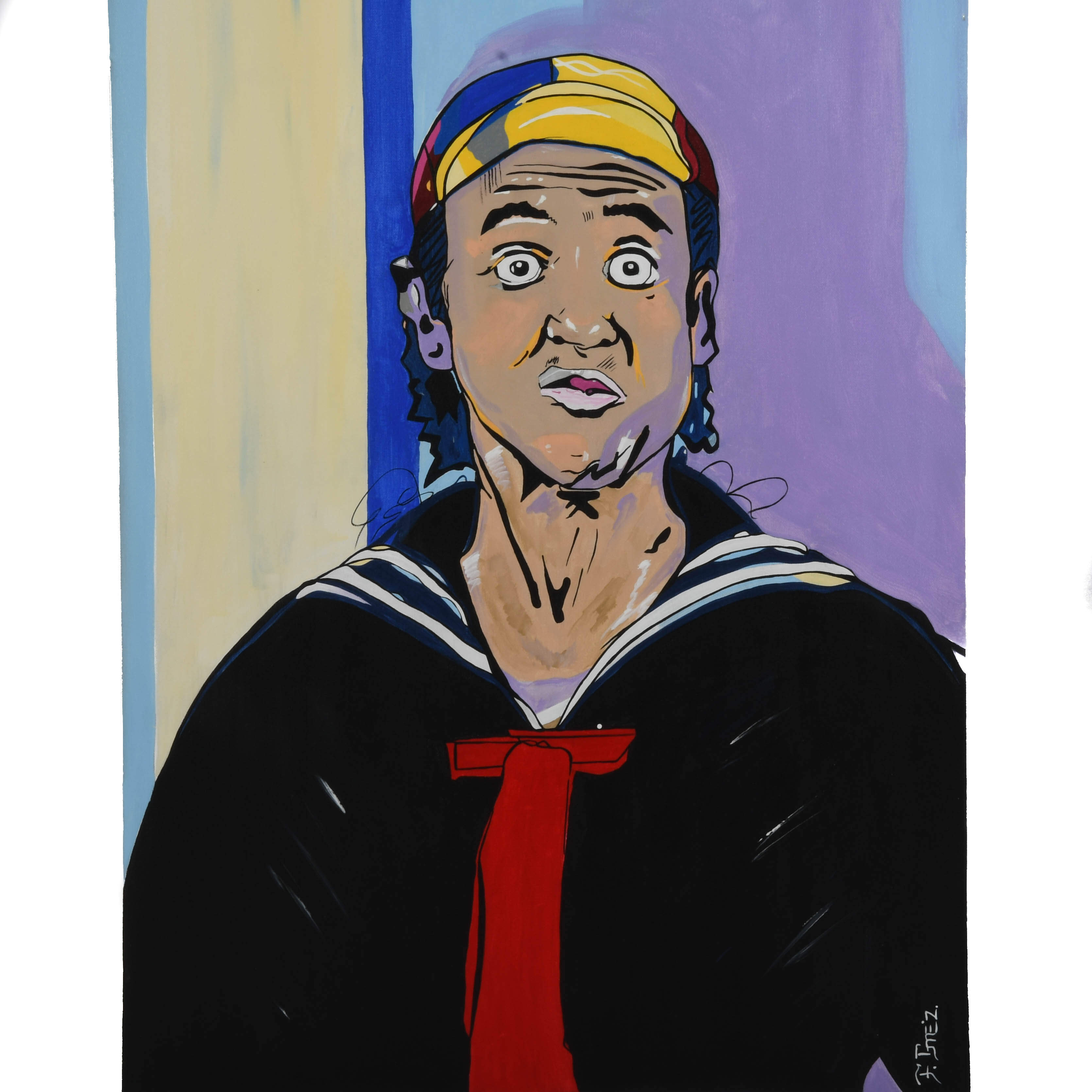 Signed Freddy Gomez Acrylic Character Portrait from El Chavo Del Ocho-2