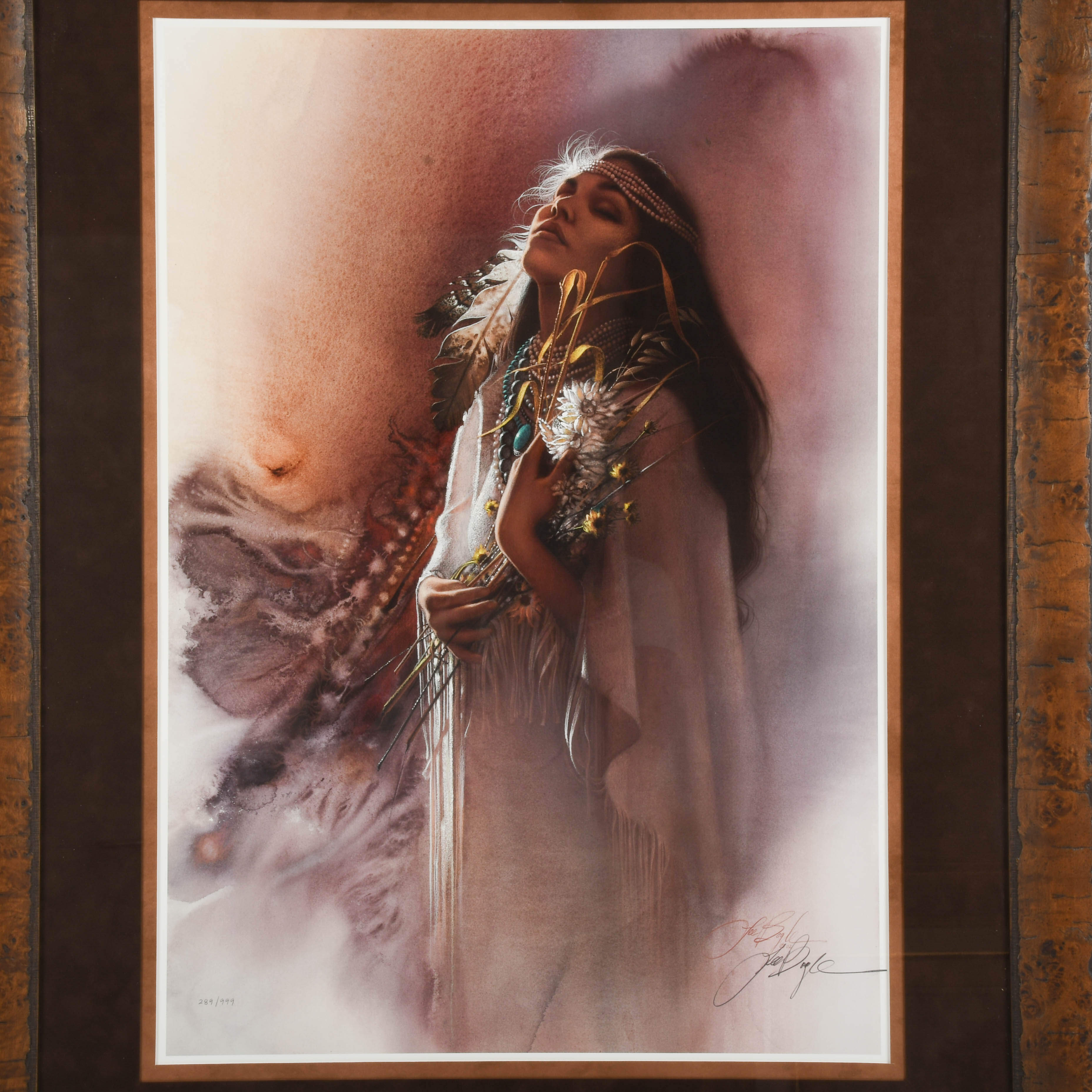 Signed "One with Nature" Limited-Edition 289/999 Lithograph by Lee Bogle-2