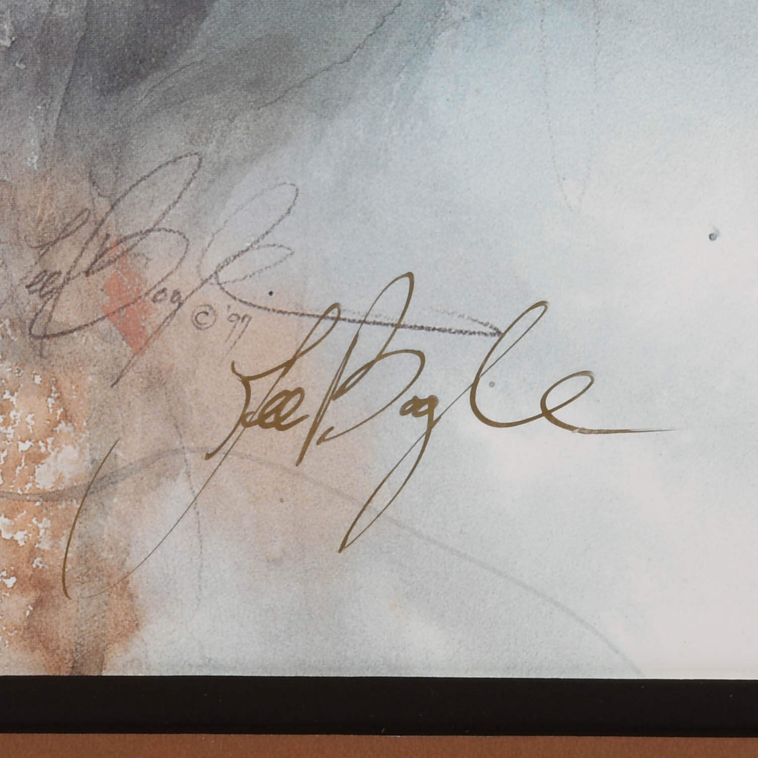 Framed Signed "Gentle Spirit" Limited-Edition Lithograph by Lee Bogle-4