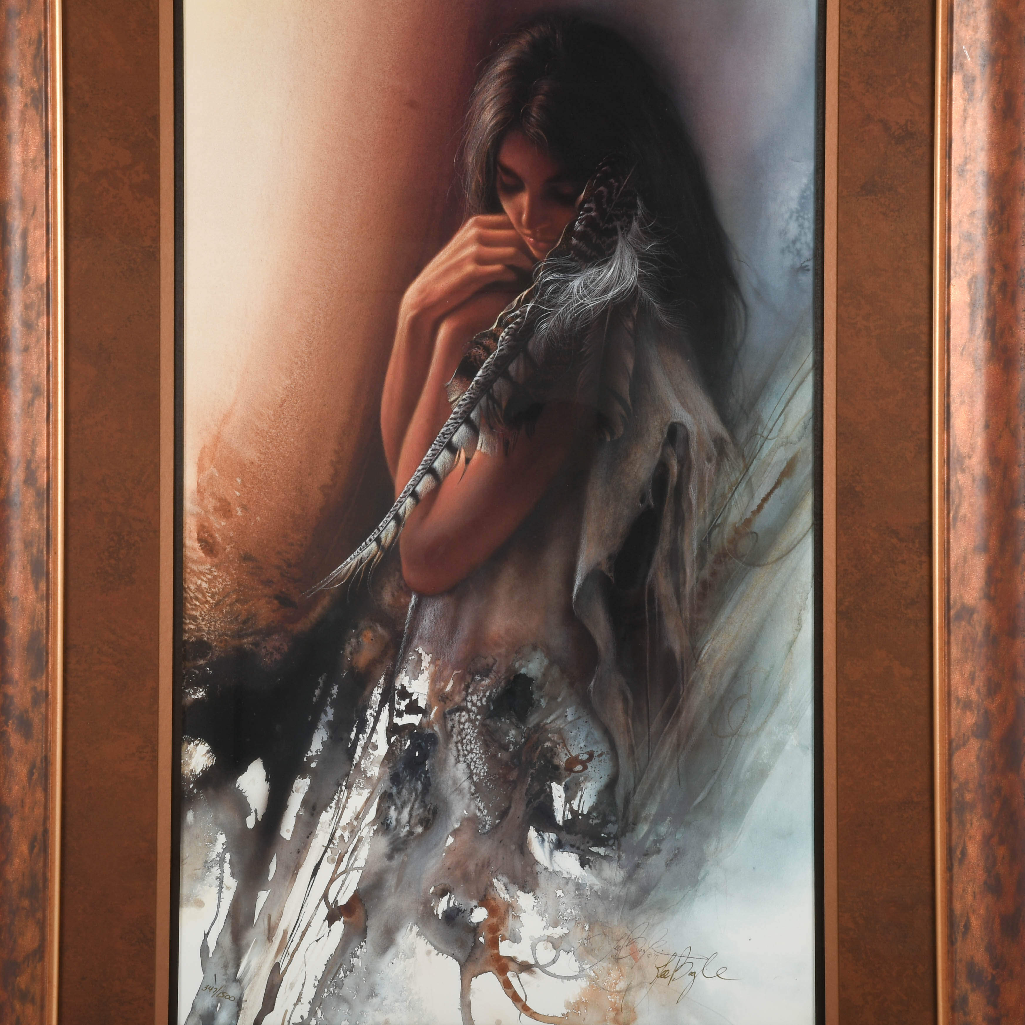Framed Signed "Gentle Spirit" Limited-Edition Lithograph by Lee Bogle-2