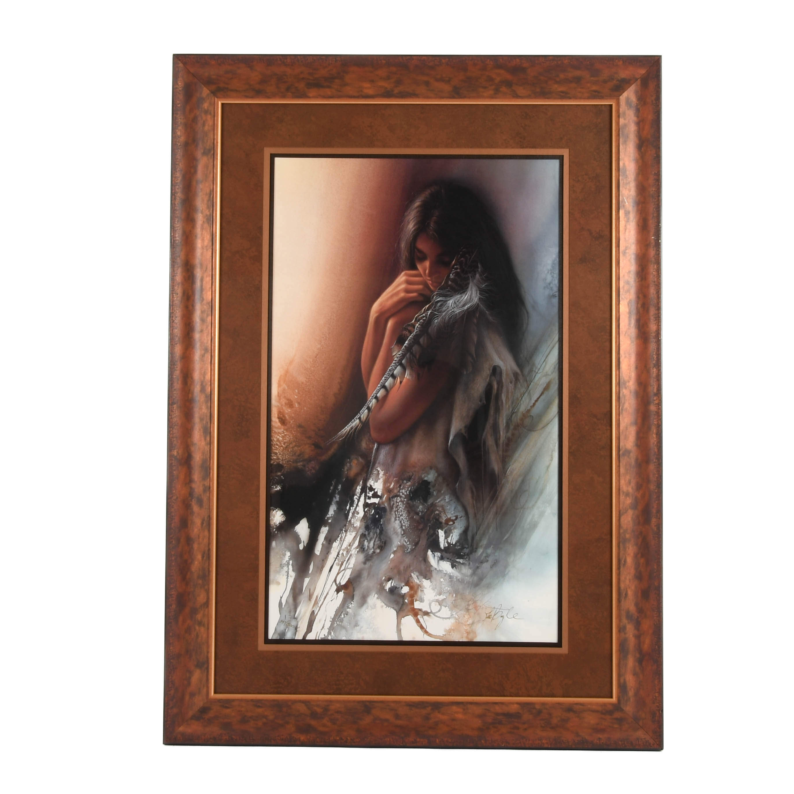 Framed Signed "Gentle Spirit" Limited-Edition Lithograph by Lee Bogle-1