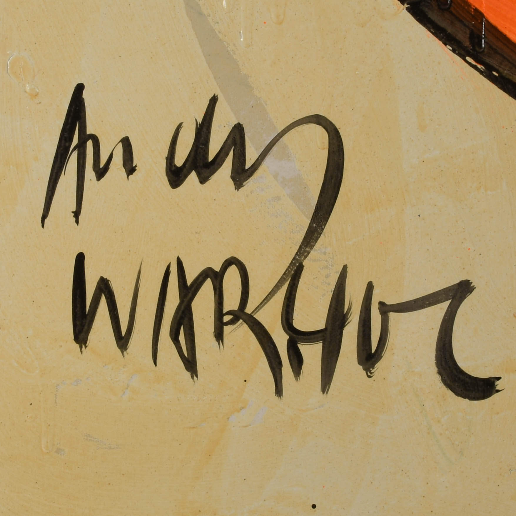 Signed Peter Keil "Andy Warhol 84" Mix Media on Masonite-5