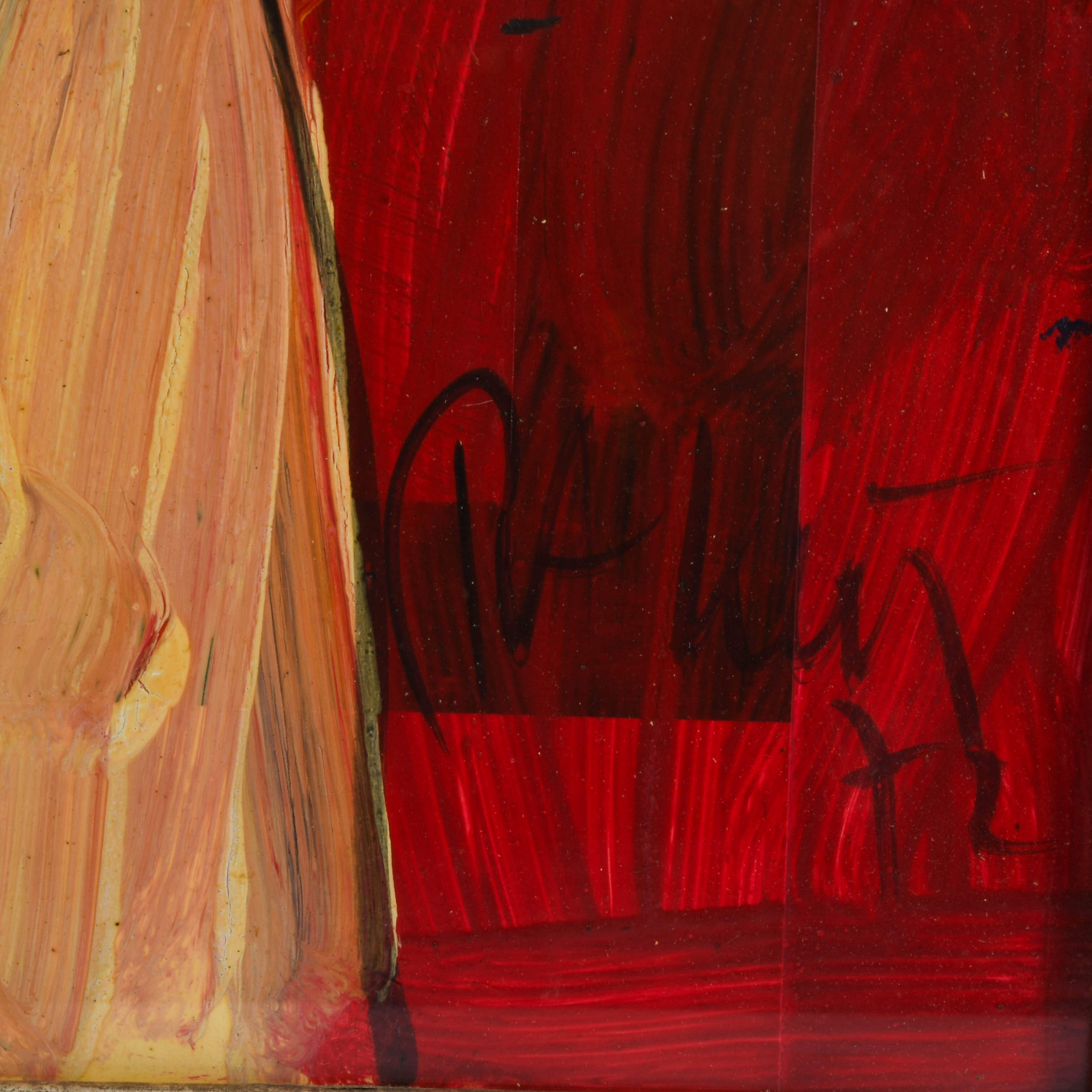 Framed Signed Peter Keil "Split Between Voices" Mixed Media on Masonite-4