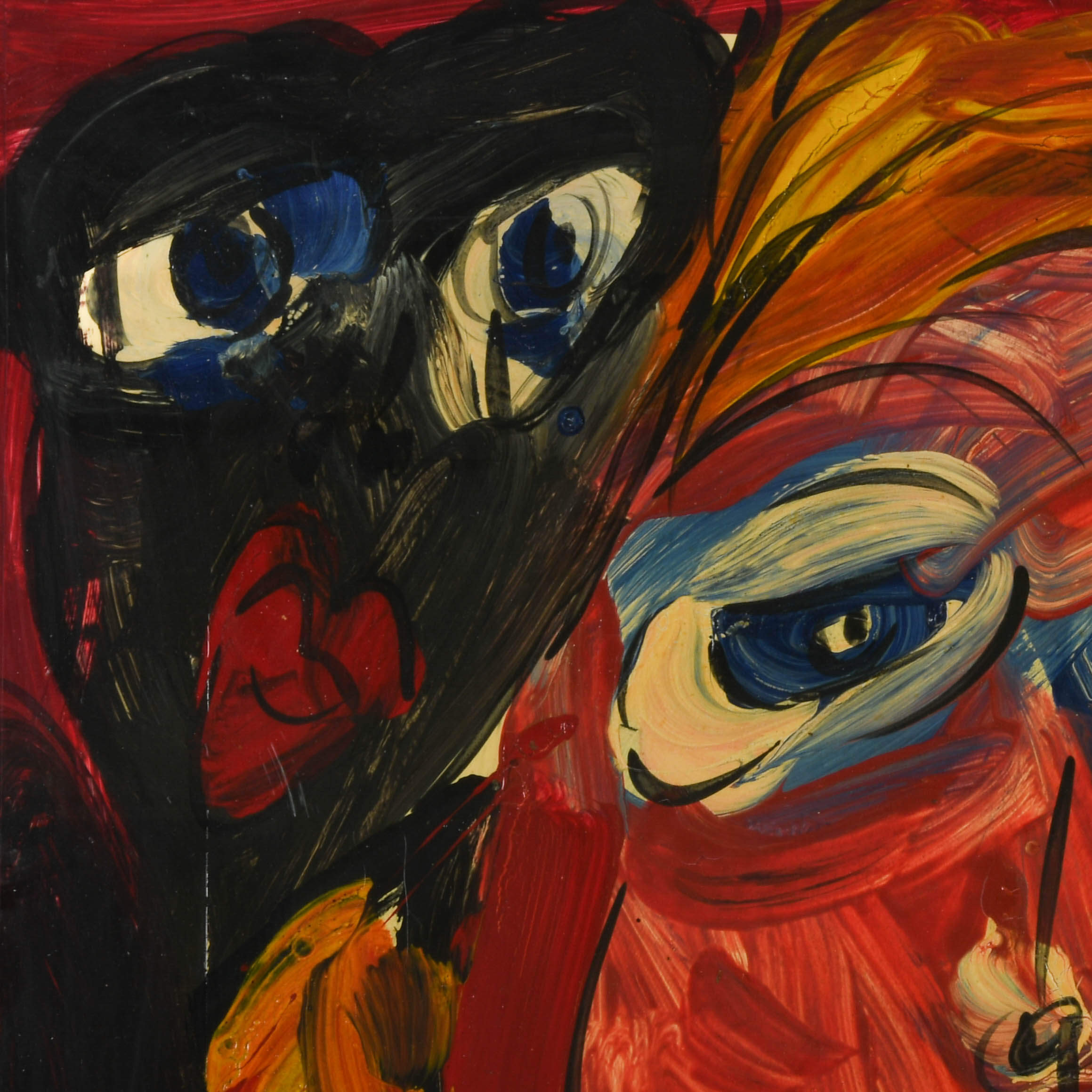 Framed Signed Peter Keil "Split Between Voices" Mixed Media on Masonite-3