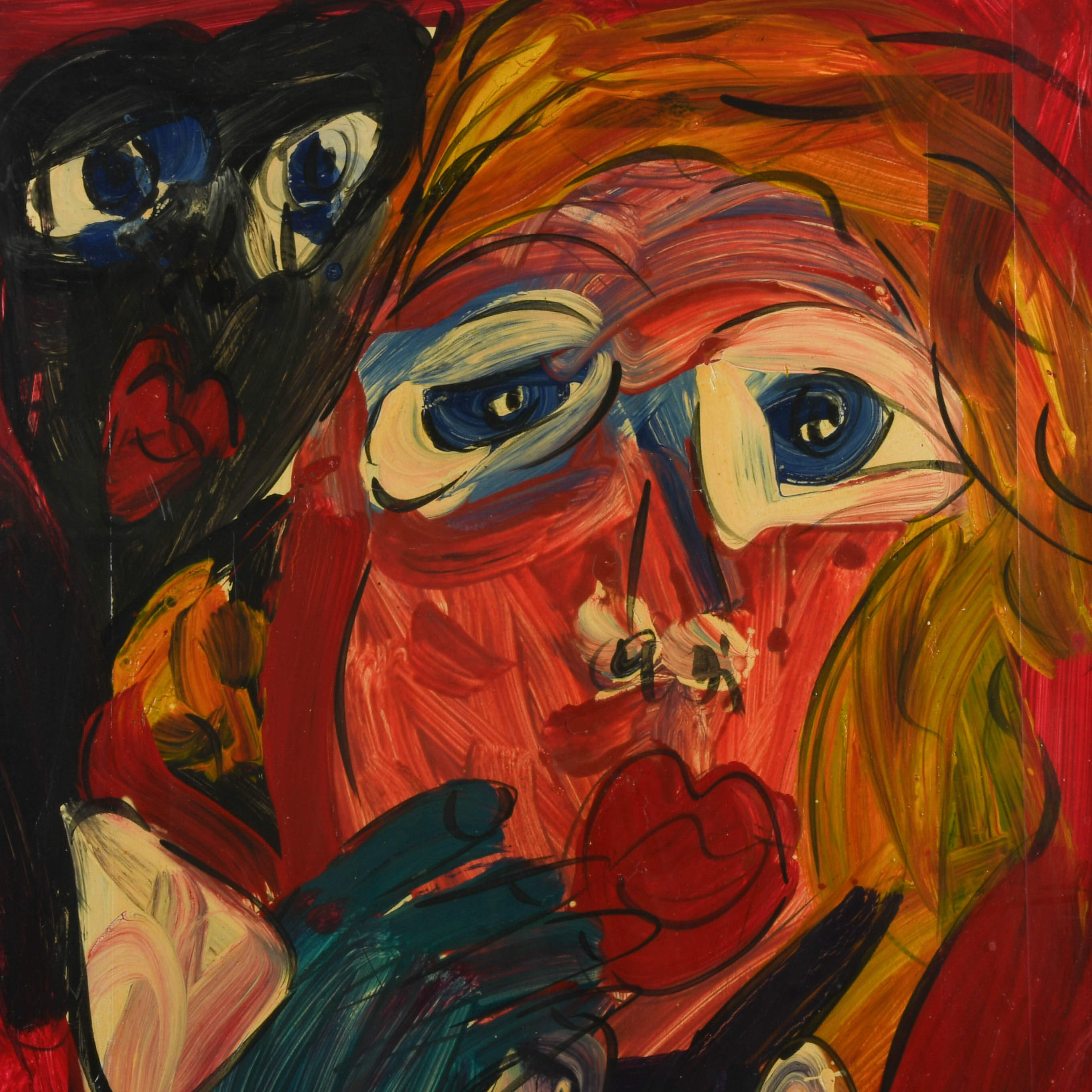 Framed Signed Peter Keil "Split Between Voices" Mixed Media on Masonite-2