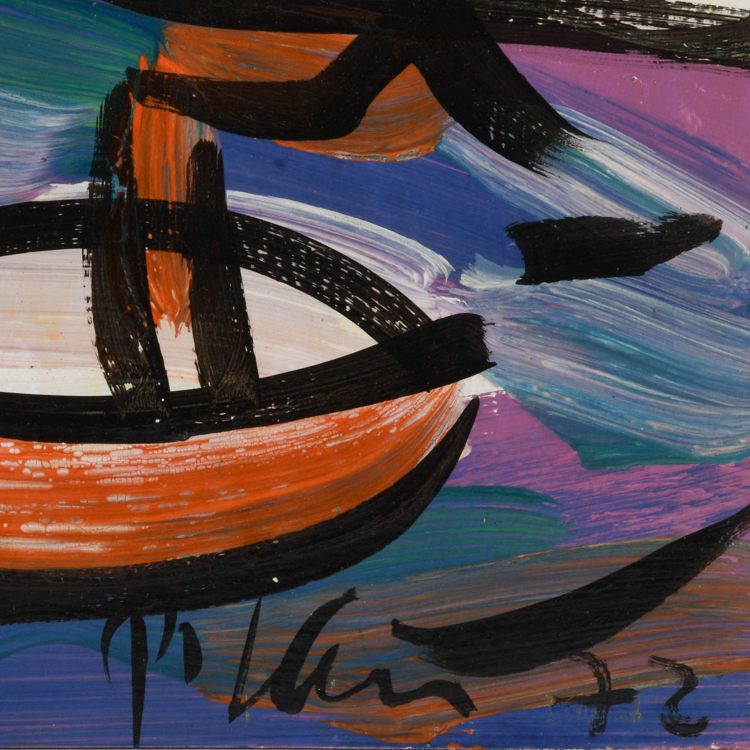 Signed Peter Keil "New-York" Mix Media on Masonite-4