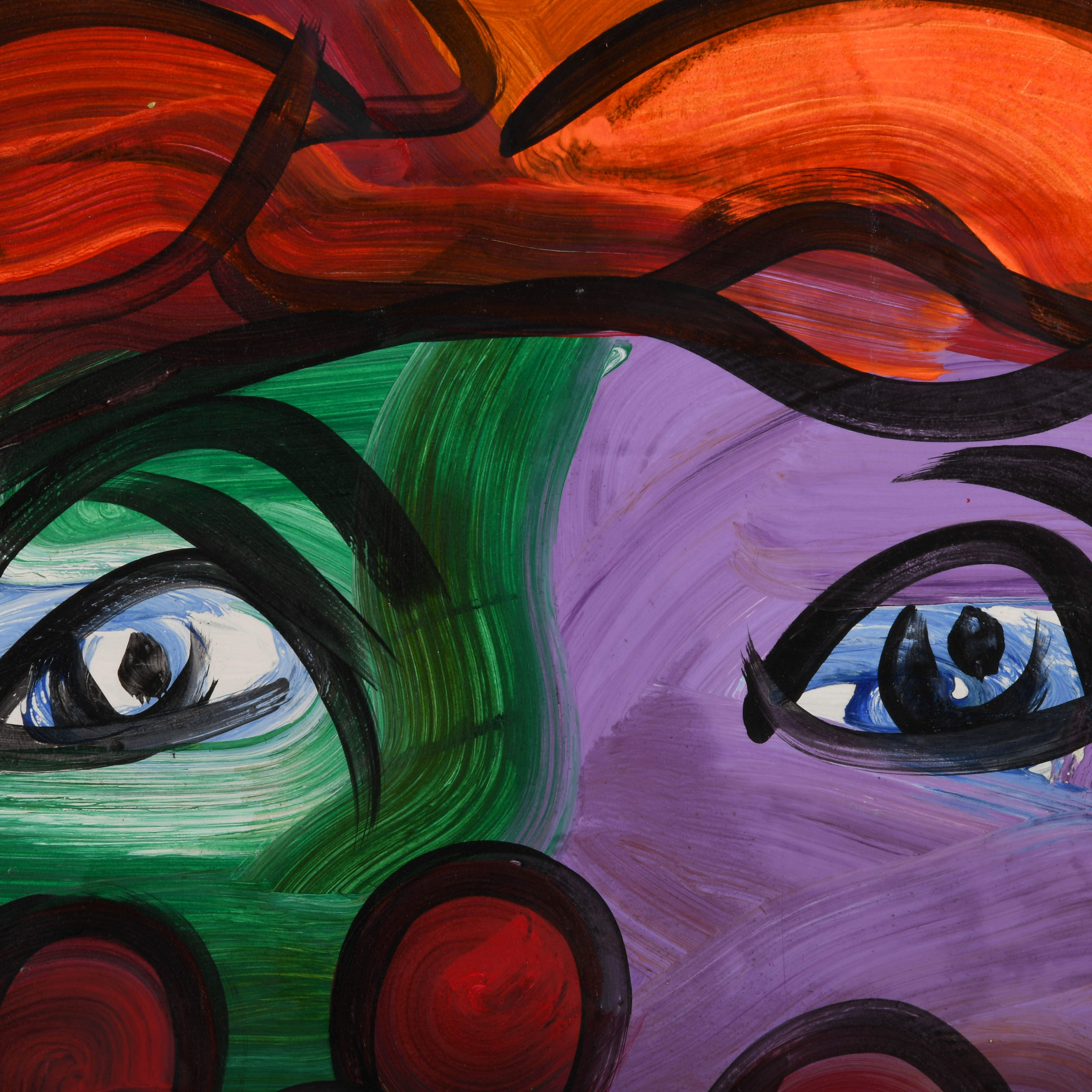 Signed Peter Keil "Carnival Reflections 91" Mix Media on Masonite-3