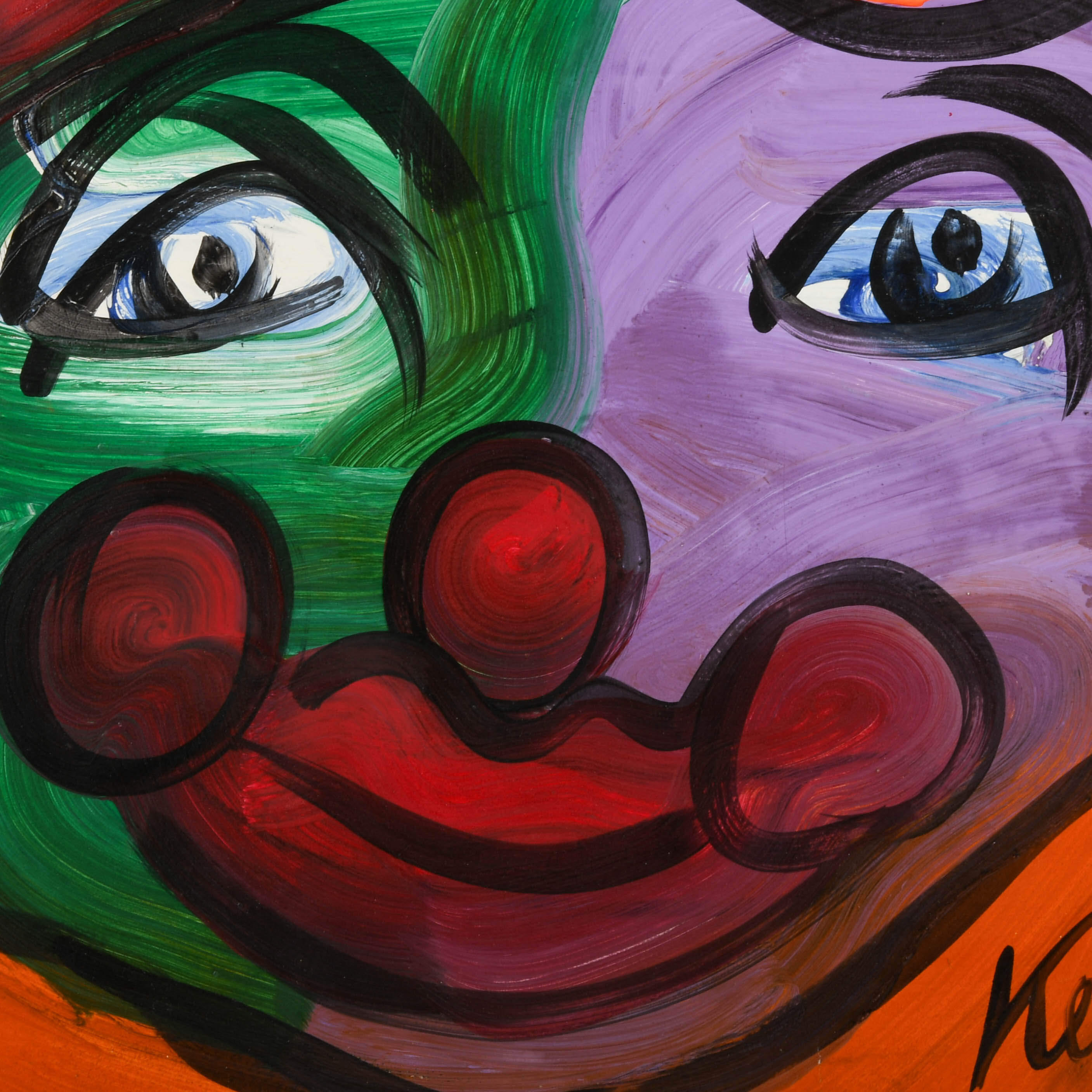 Signed Peter Keil "Carnival Reflections 91" Mix Media on Masonite-2