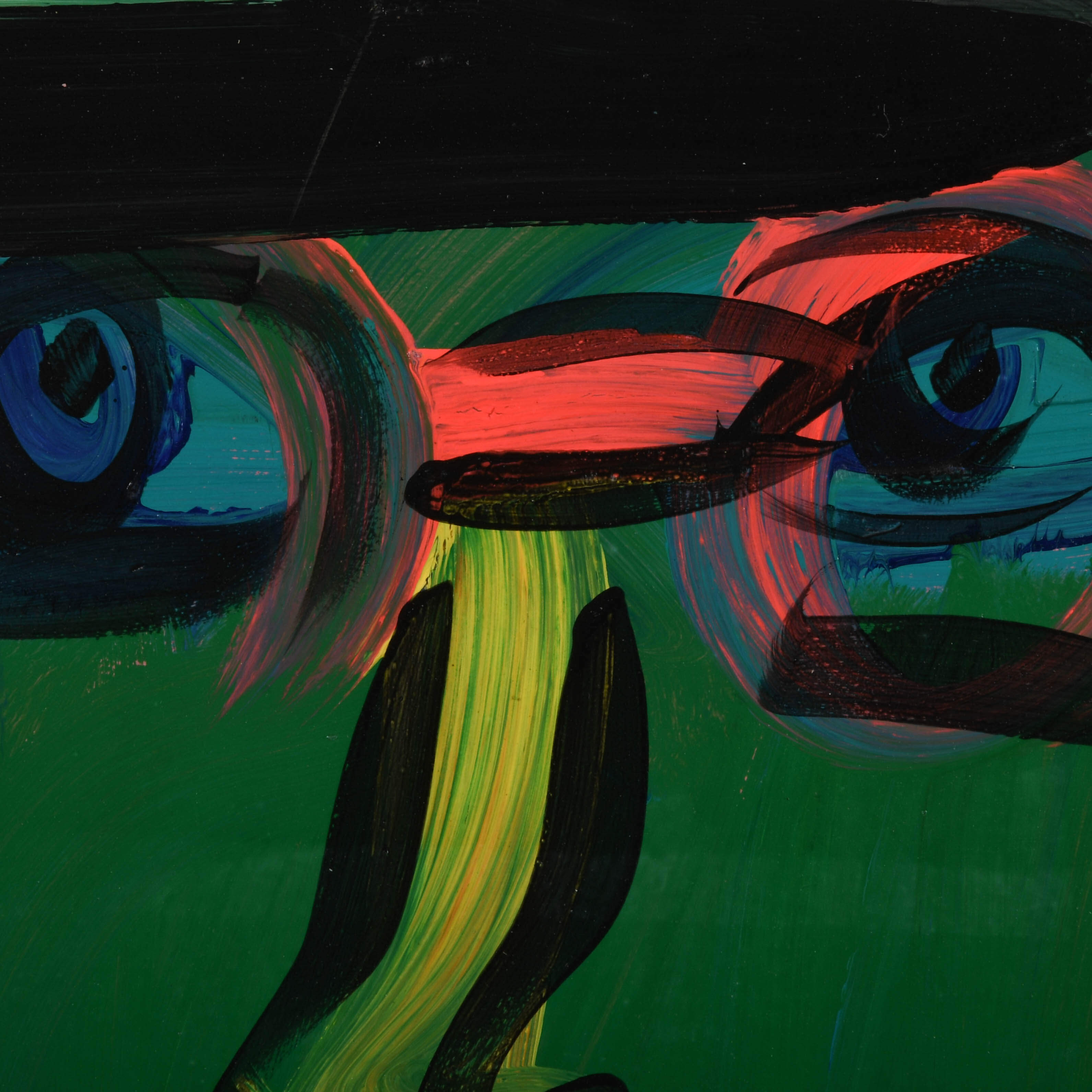Signed Peter Keil "Untitled 75" Mix Media on Masonite-3