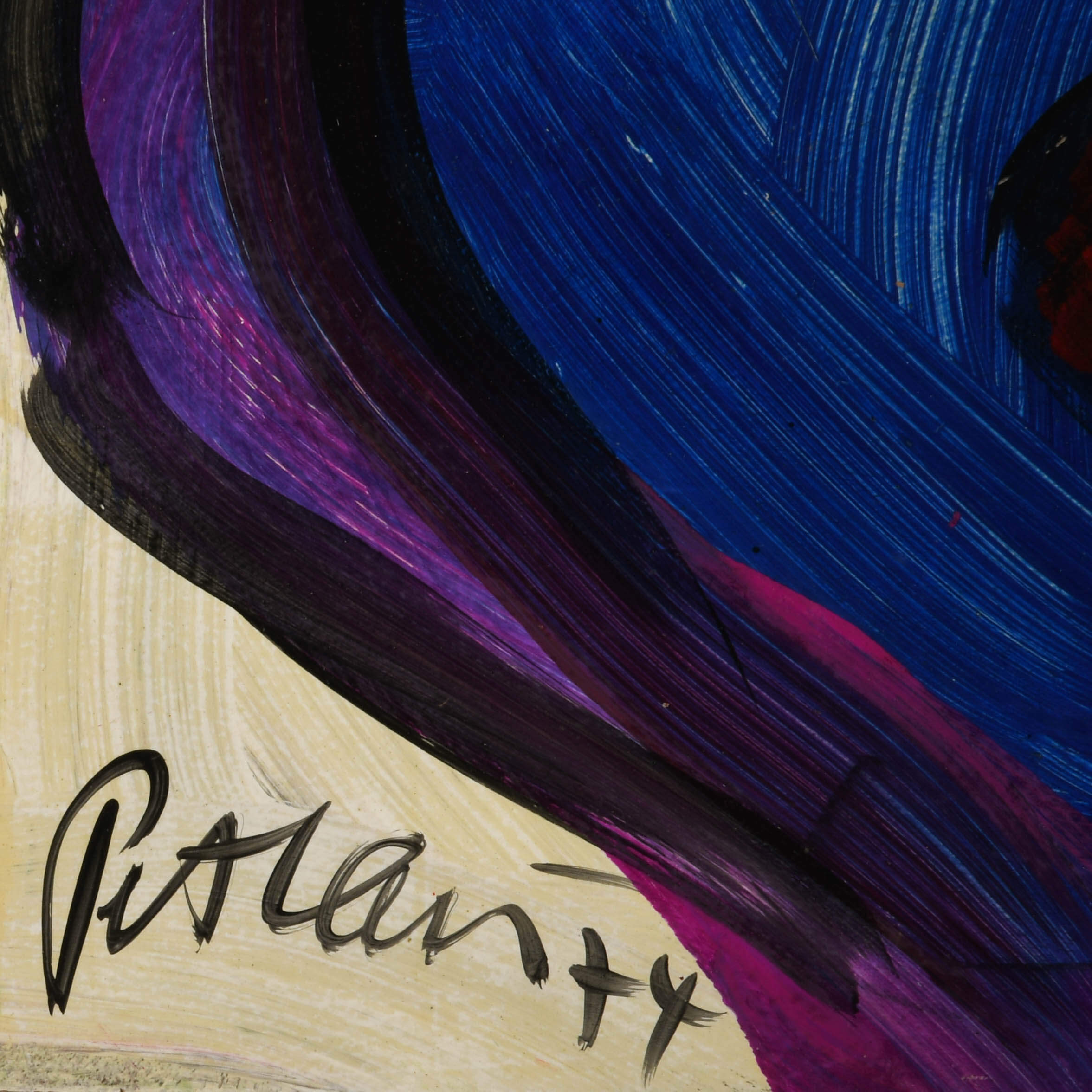Signed Peter Keil "Face of Midnight 74" Mix Media on Masonite-4