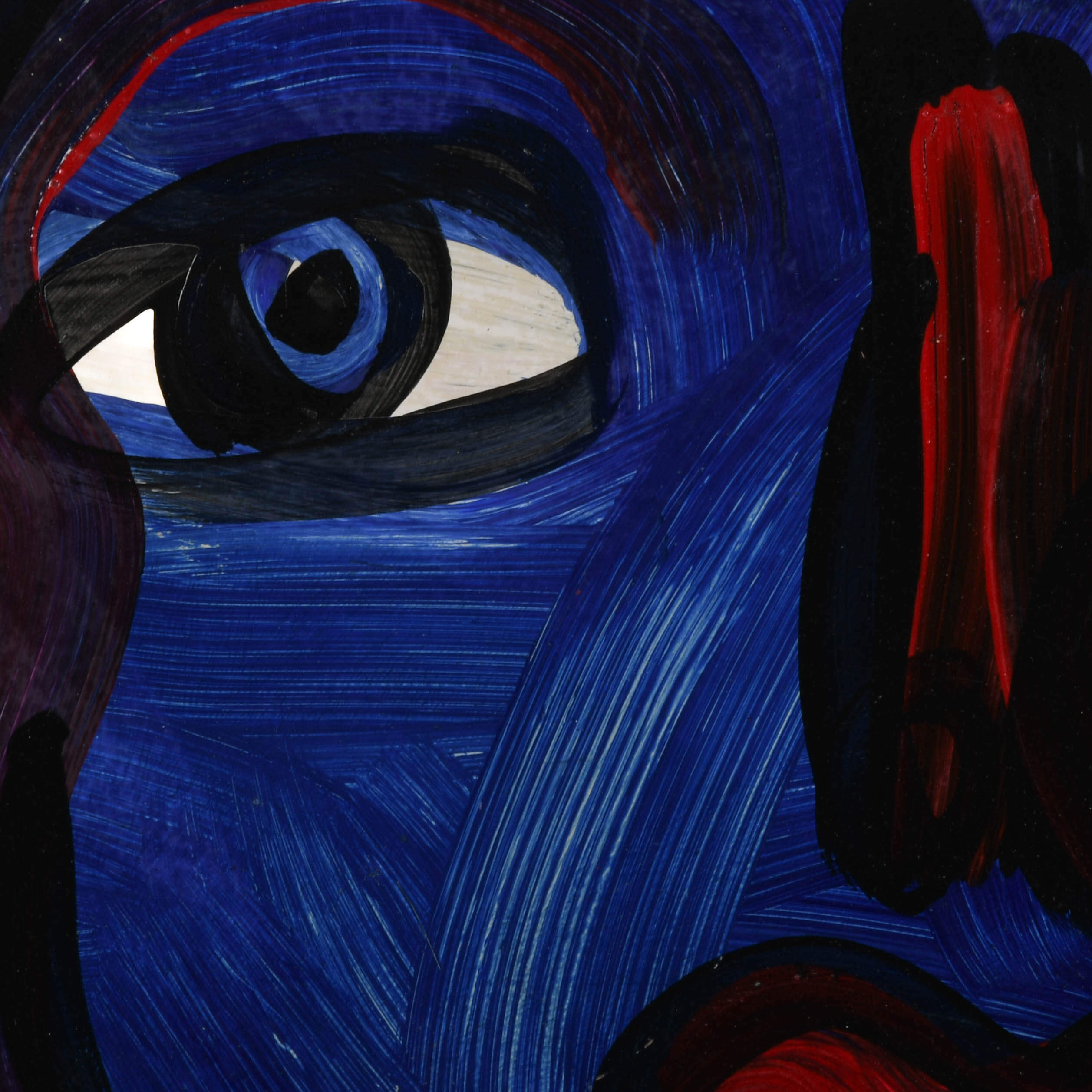 Signed Peter Keil "Face of Midnight 74" Mix Media on Masonite-3