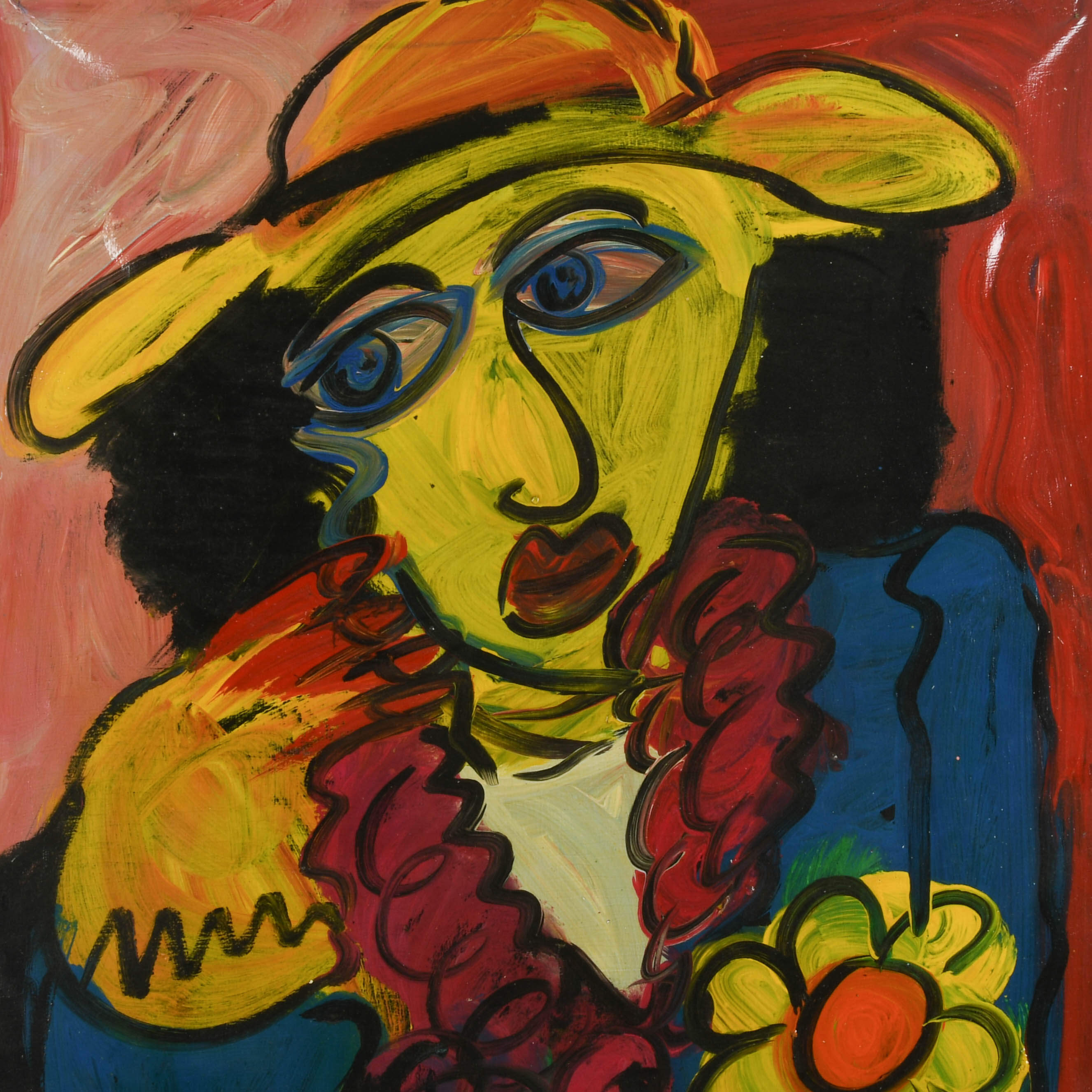 Signed Peter Keil "Expression in Bloom" Oil on Linen-2