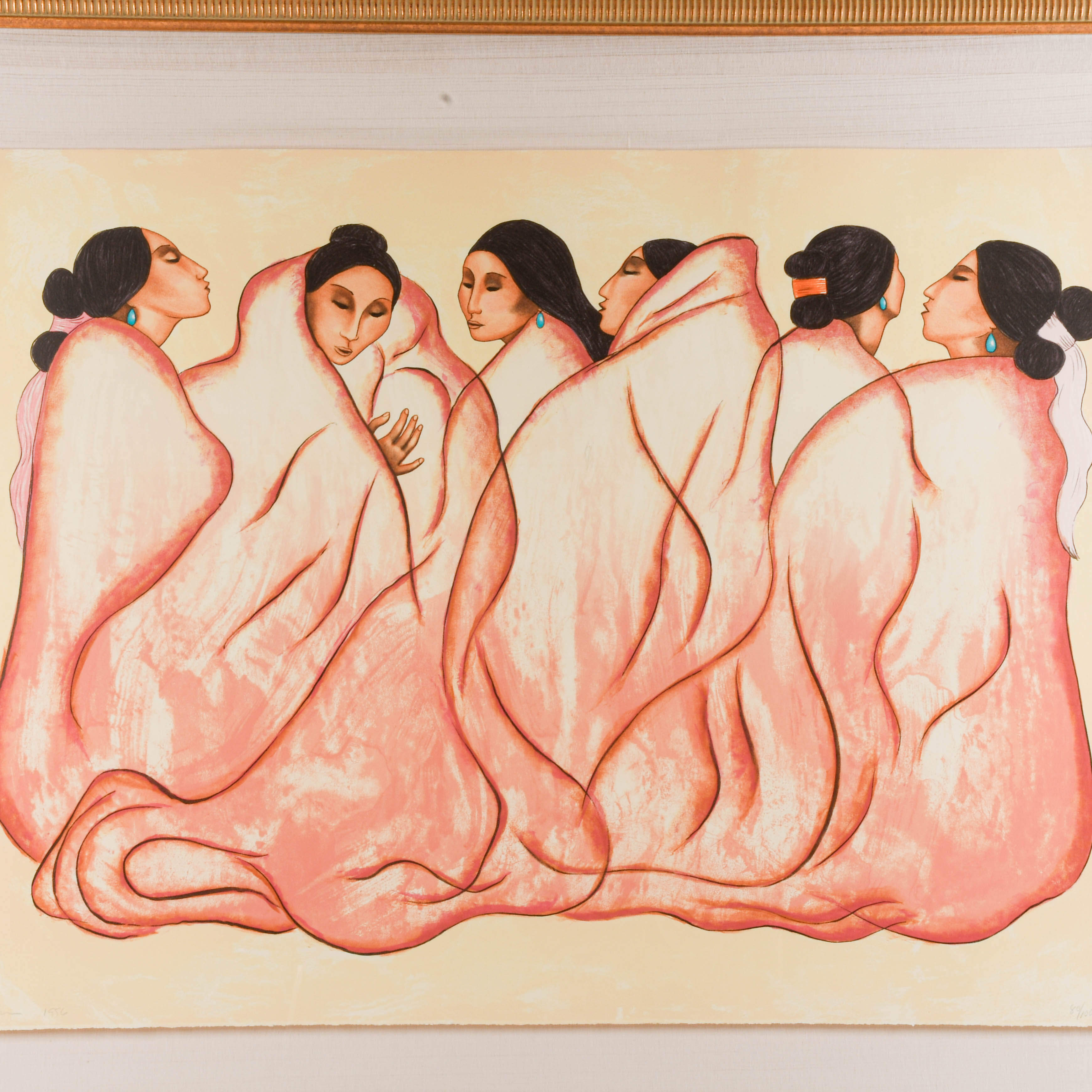 Framed Signed R.C Gorman Limited-Edition Lithograph "Dinetah"-3