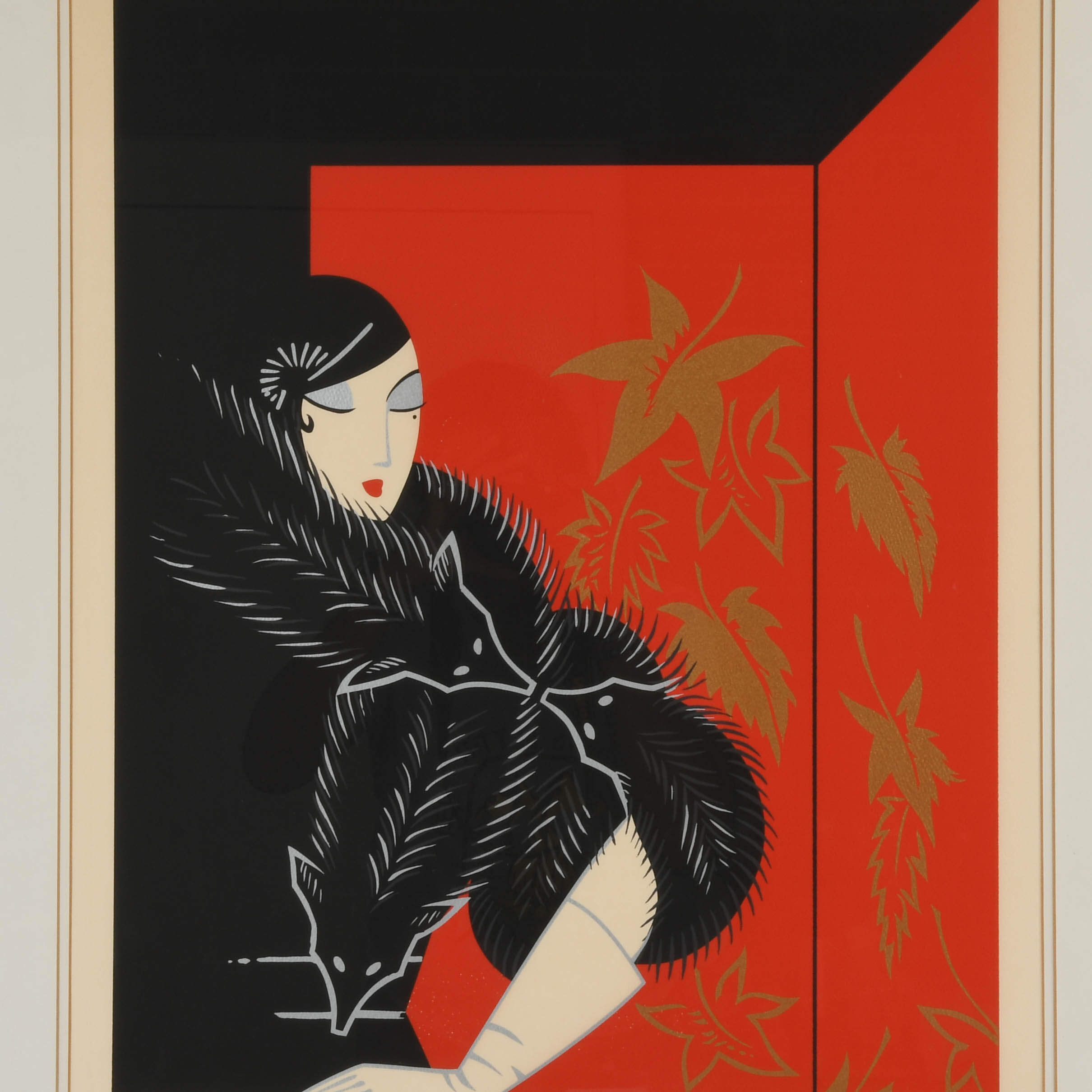 Framed Signed Erté "Furs" Limited-Edition Serigraph-3