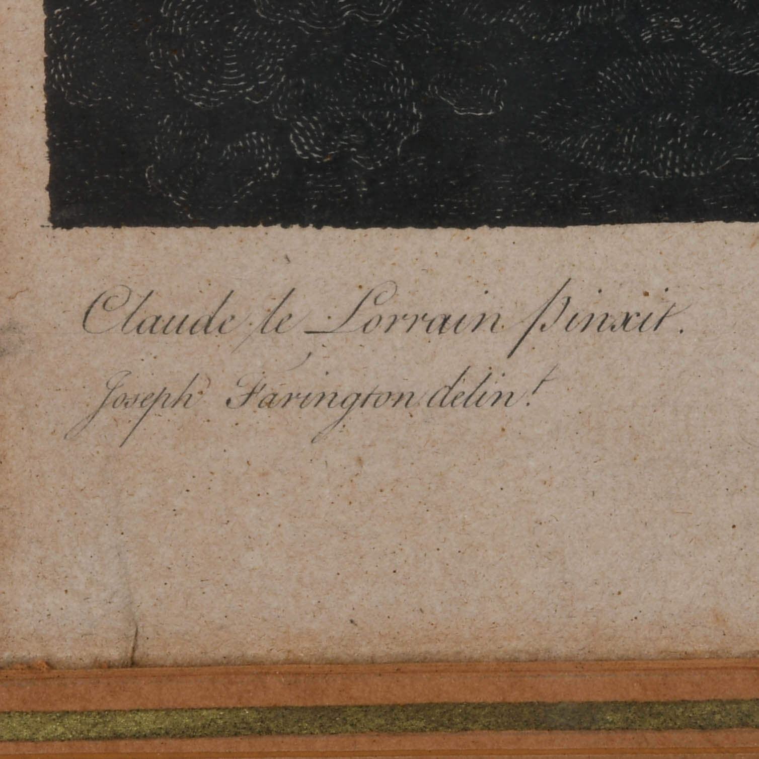 Framed Antique Engraving of Jacob and Laban-5