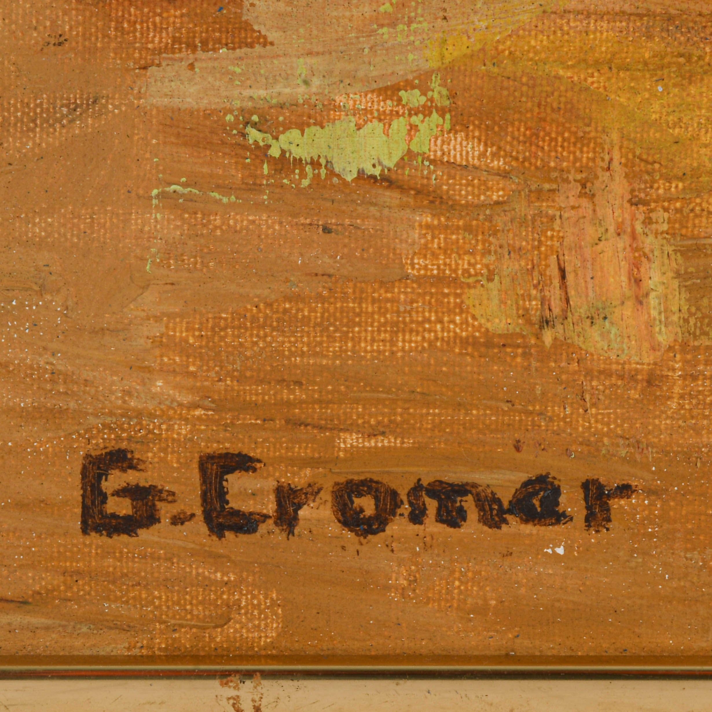 Framed Signed "Impression of Autumn" Artwork by G. Cromer-5
