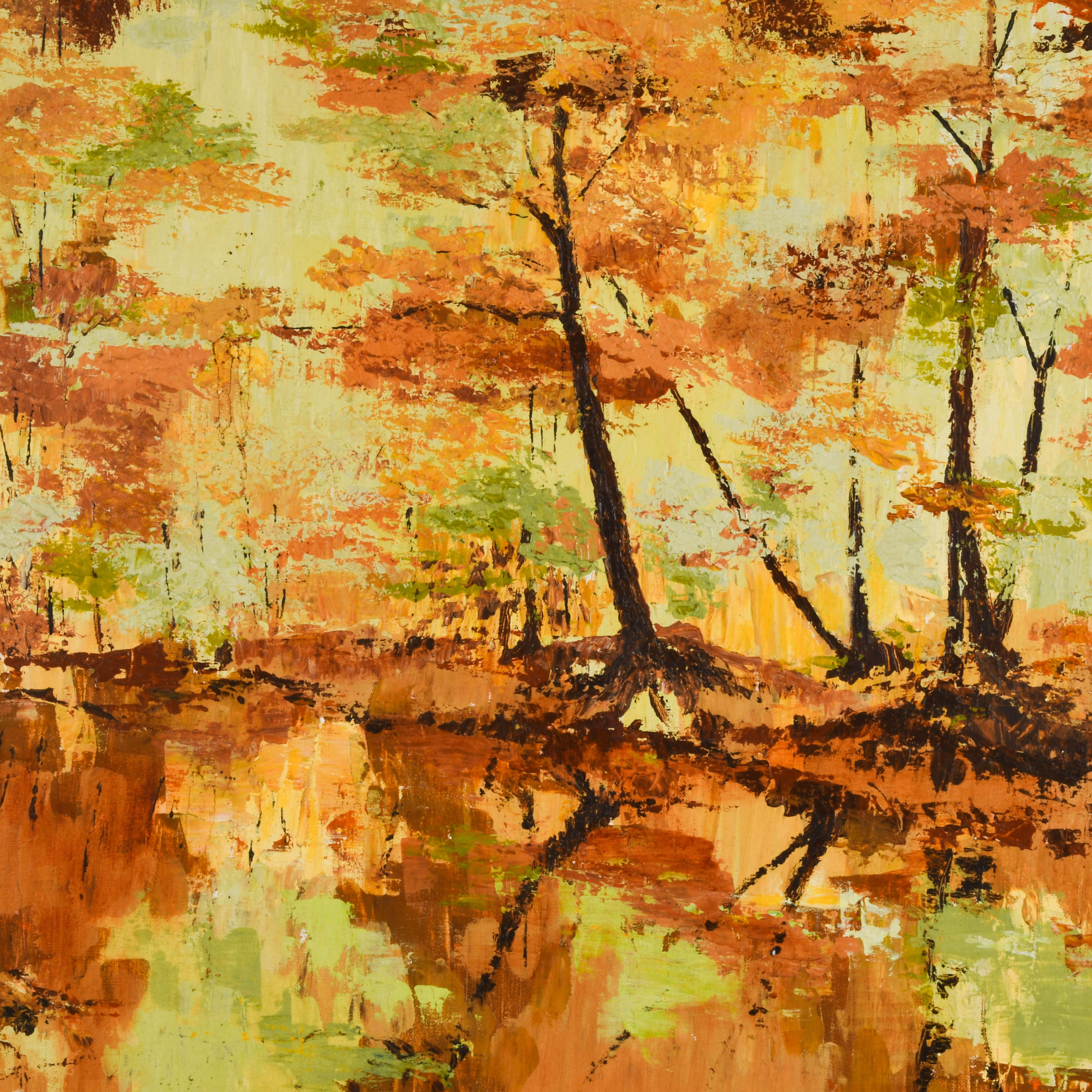 Framed Signed "Impression of Autumn" Artwork by G. Cromer-2