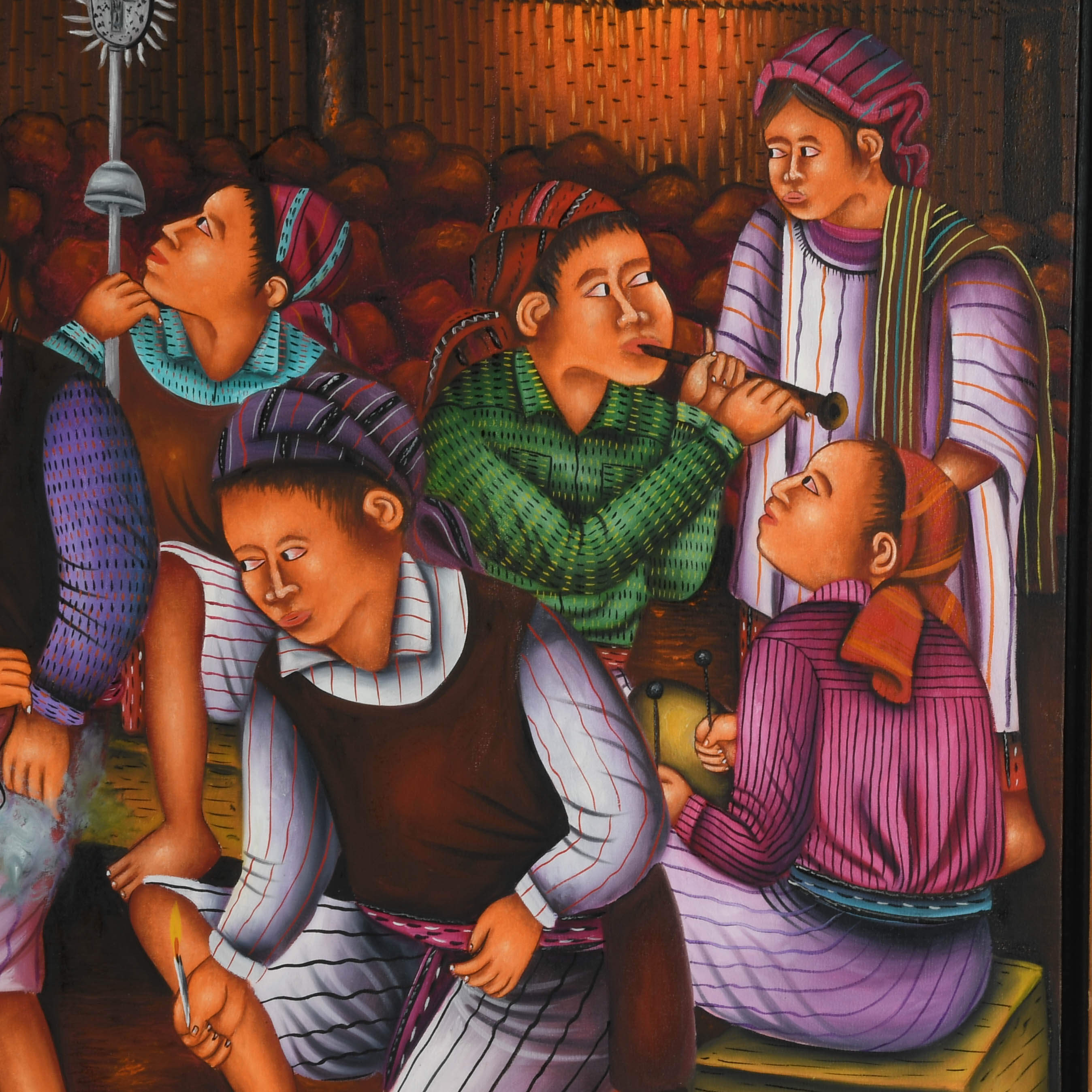 Framed Signed Pascual Pur Gonzalez Guatemalan Mayan Artwork-4