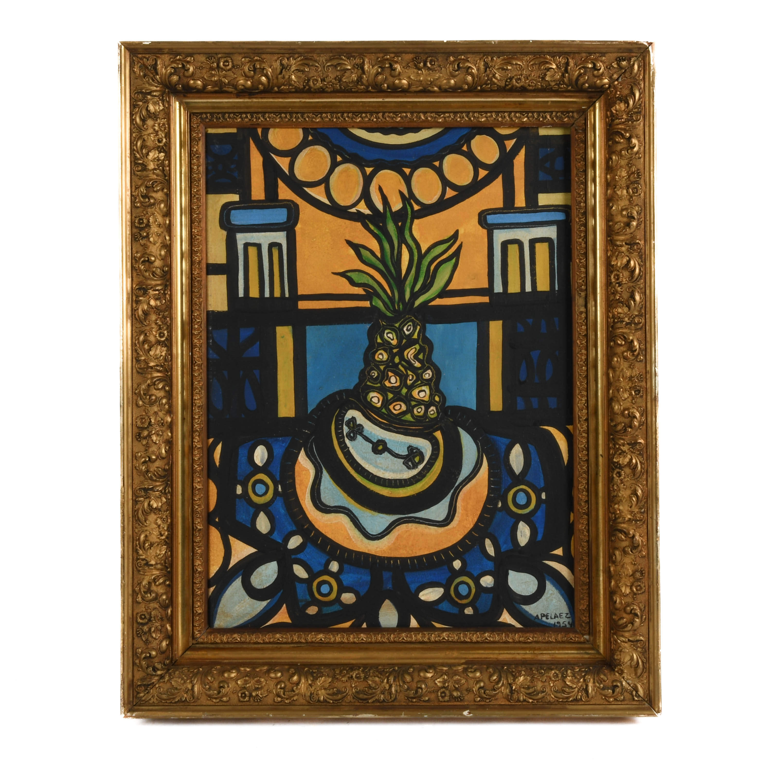 Framed Signed Amelia Peláez del Casal Oil on Canvas-1