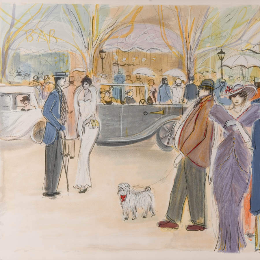 Framed Signed Isaac Maimon "Paris Cityscape" Limited-Edition on Paper-2