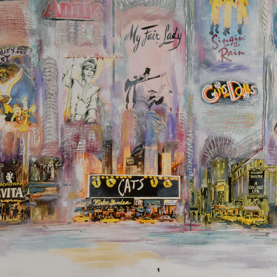 Signed Anita Baldwin Broadway Musical Mixed Media Montage on Canvas-10