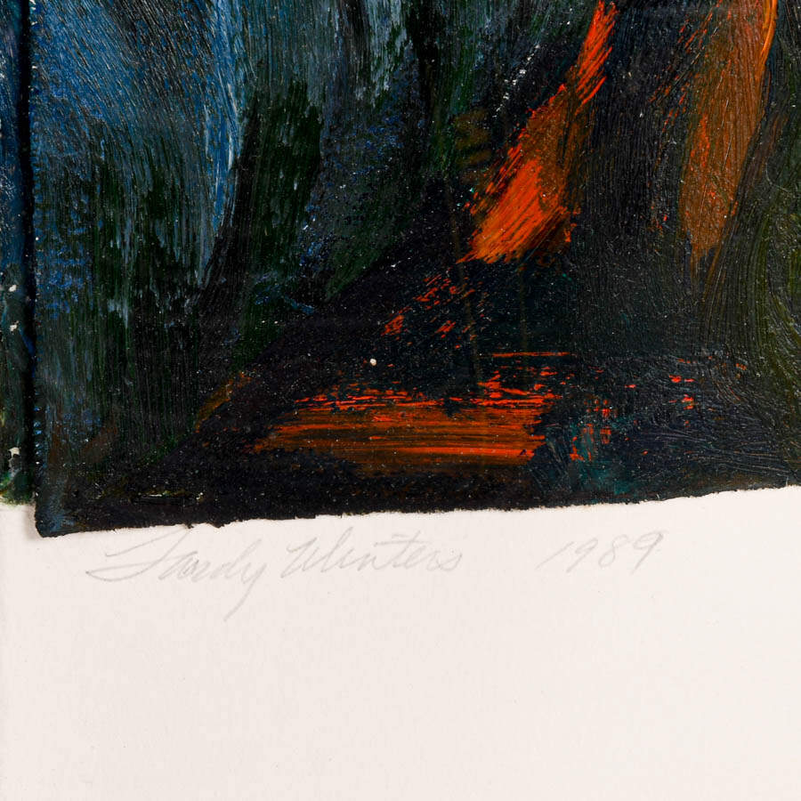 Framed Signed Sandy Winters "Untitled" Mixed Media on Paper-4