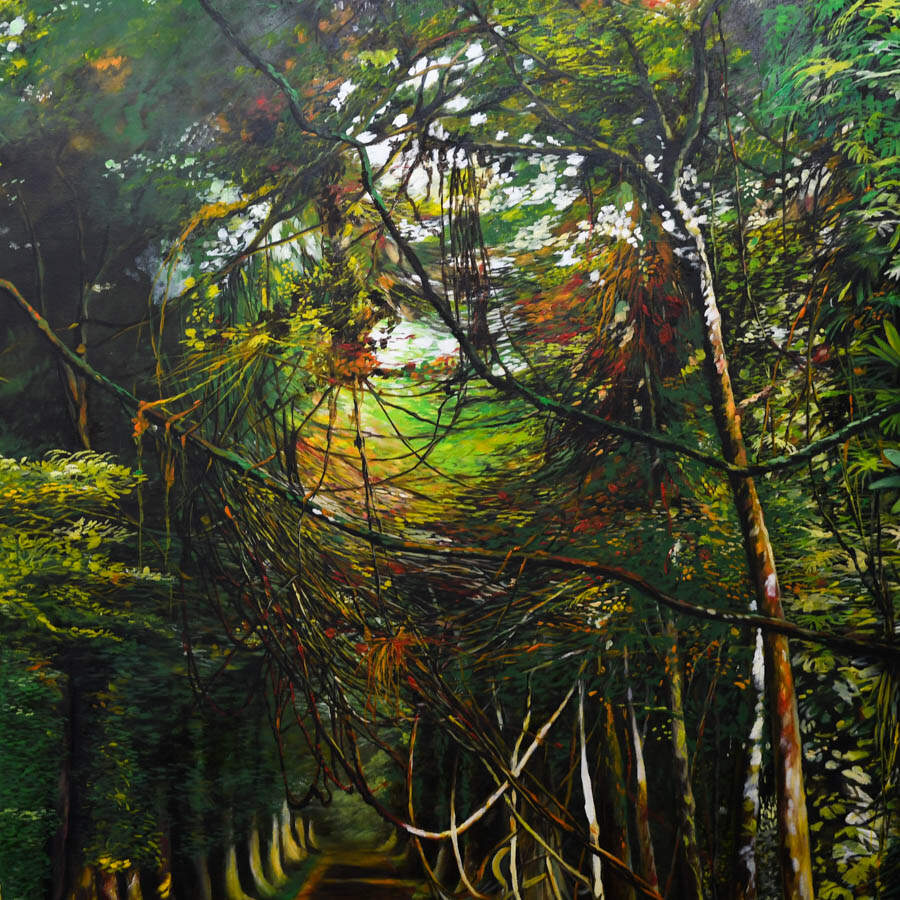 Fenol Marcelin Avenue of Trees Oil on Canvas-2
