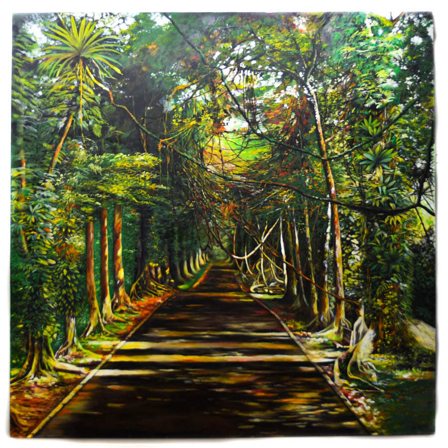 Fenol Marcelin Avenue of Trees Oil on Canvas-1