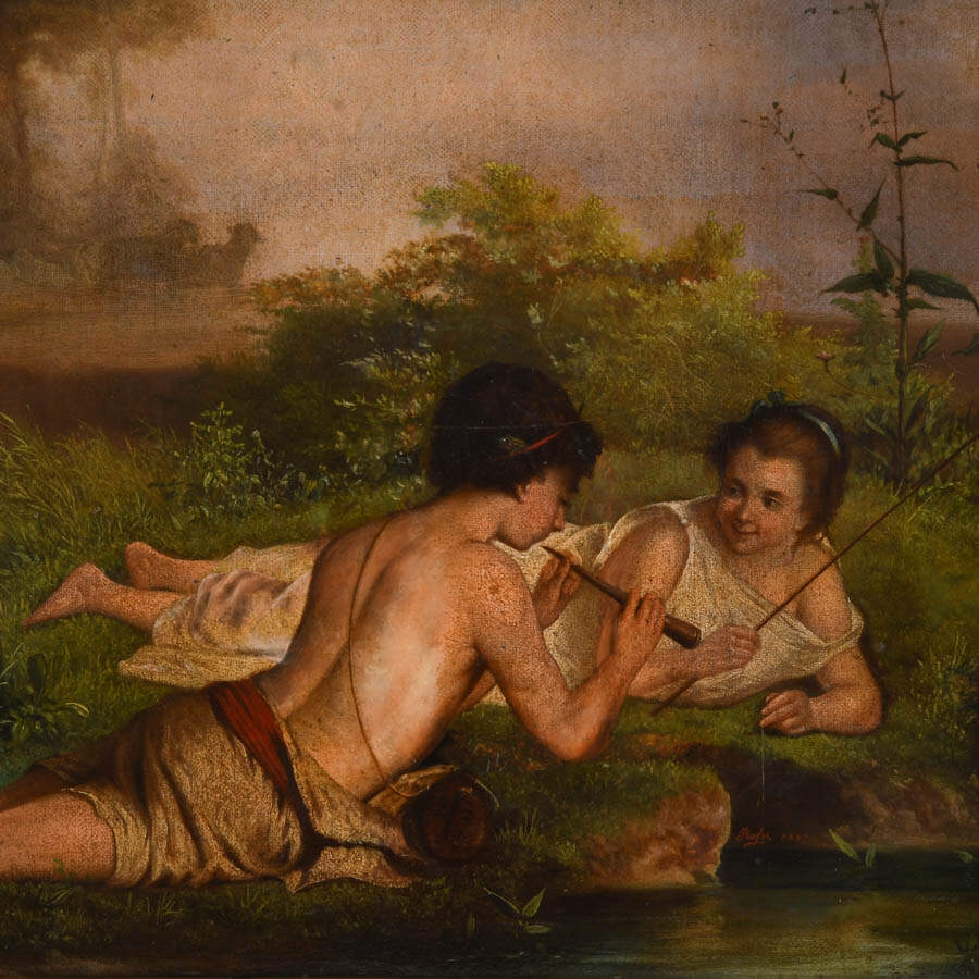 Antique Framed Signed Oil on Canvas by A. Rofsi-2