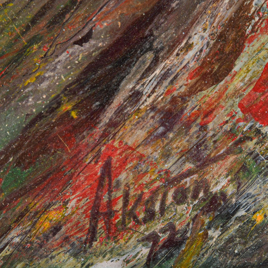 Framed J. Akston "Intensity and Calm" Oil on Paper-5