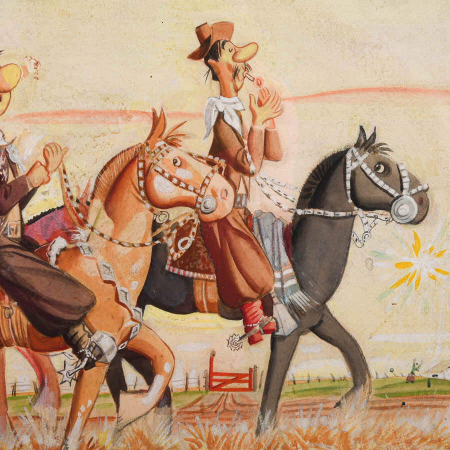Framed Dusty Trails and Tall Hats Artwork-3