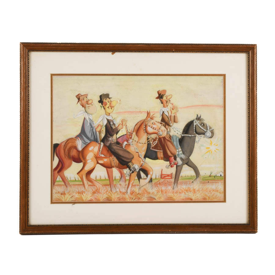 Framed Dusty Trails and Tall Hats Artwork-1