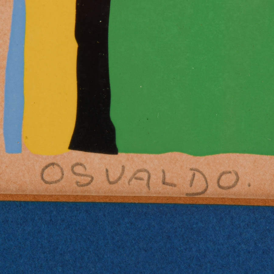 Framed Signed Osvaldo Gutierrez "East River" Limited-Edition Lithograph-5