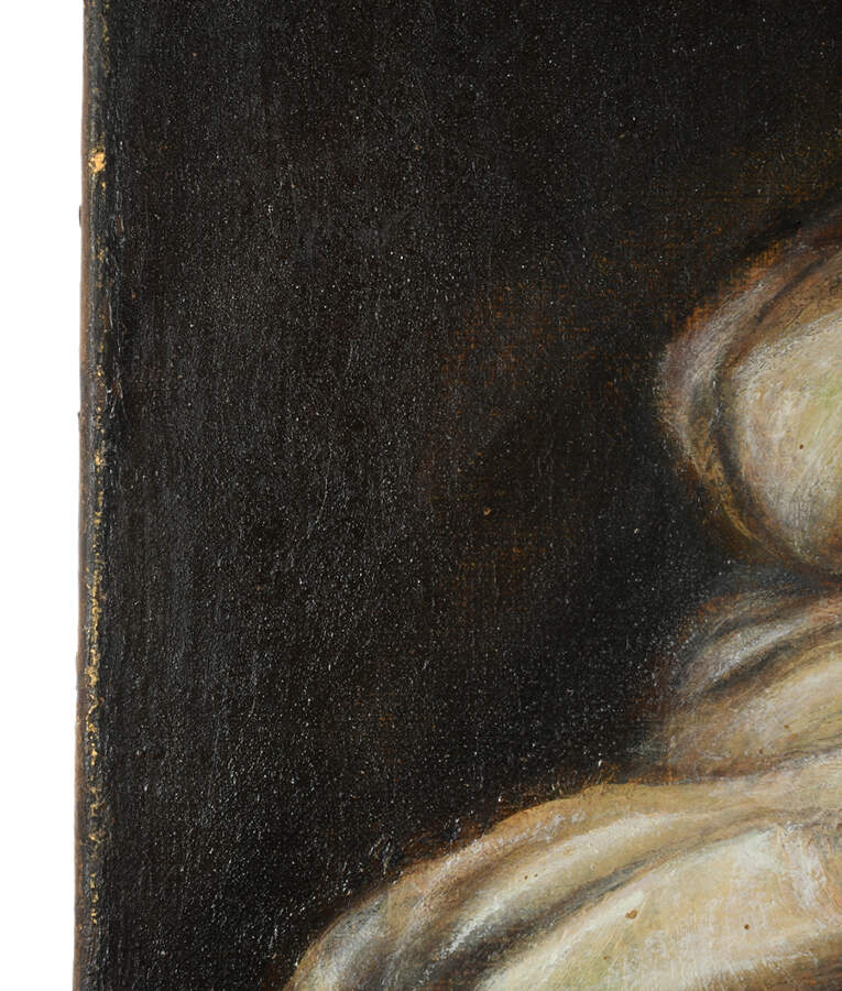 Antique Musician's Muse Oil on Canvas Portrait-5