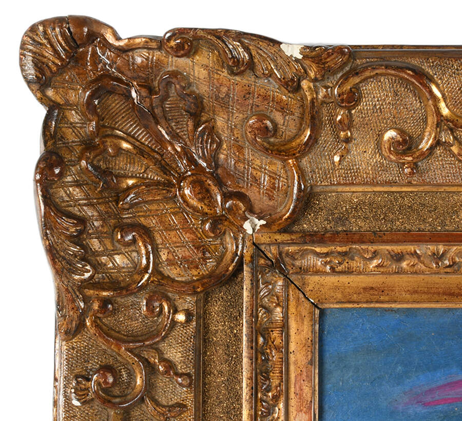 Framed Signed "Maternitate" Oil on Canvas After Mihail Simonidi-11