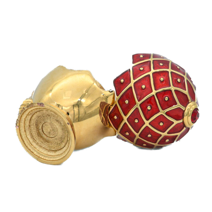 Estée Lauder 1995 Red Collector's Egg Solid Perfume Compact-4