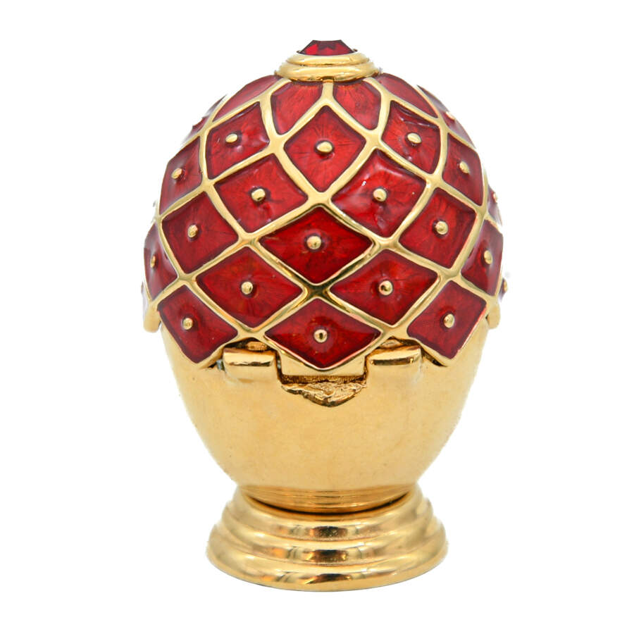 Estée Lauder 1995 Red Collector's Egg Solid Perfume Compact-2