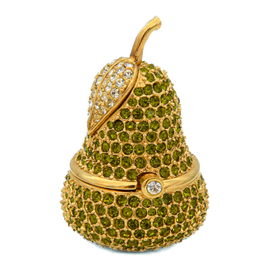 Estée Lauder 1996 Crystal Green Pear Solid Perfume Compact-1