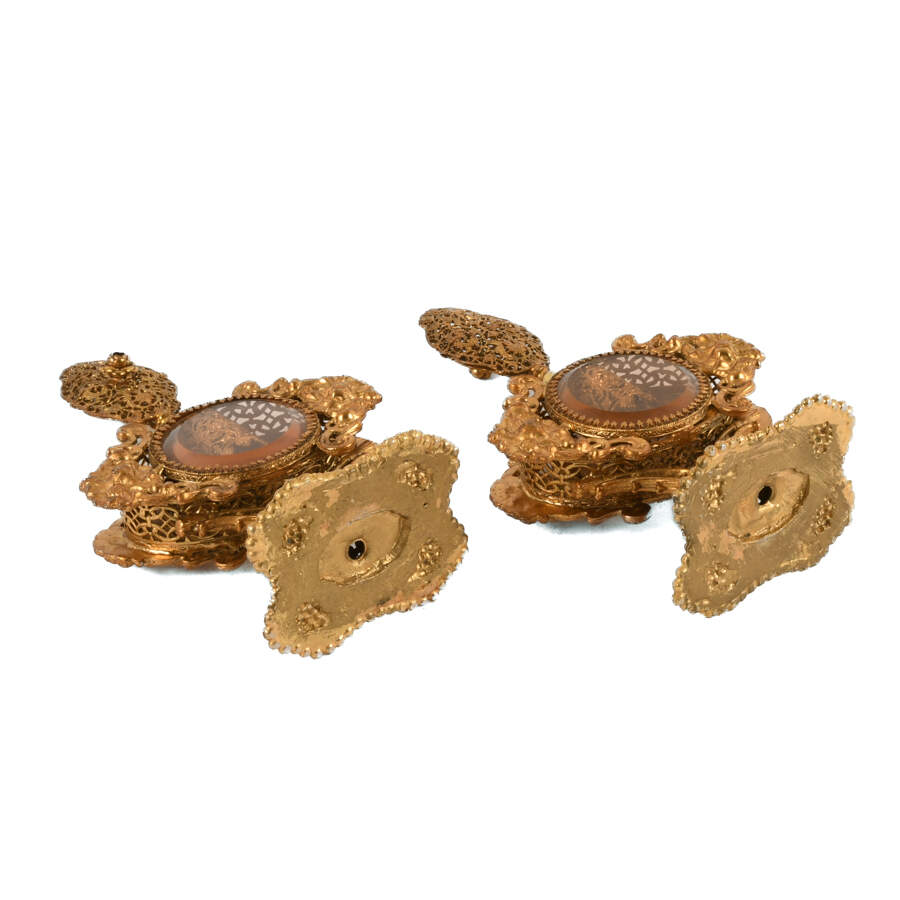 Pair of Ornate Perfume Bottles-6