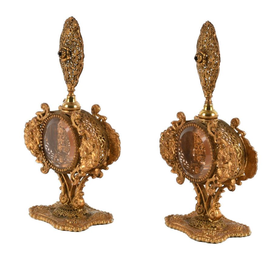 Pair of Ornate Perfume Bottles-2