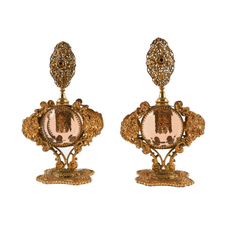 Pair of Ornate Perfume Bottles-1
