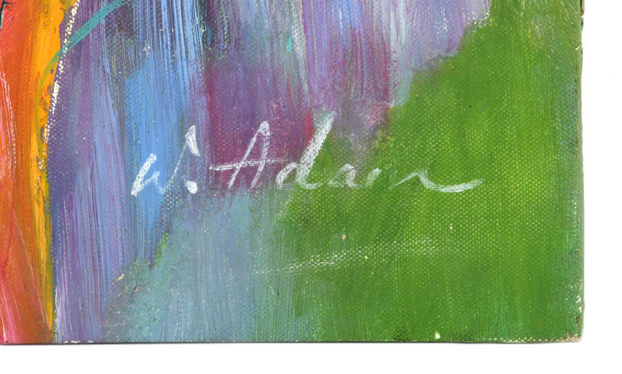 Signed W. Adain Paint on Canvas Style of Tarkay-3