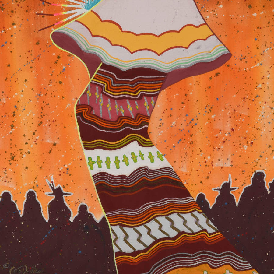 Framed Signed "Flame of Motion" Artwork on Paper-4